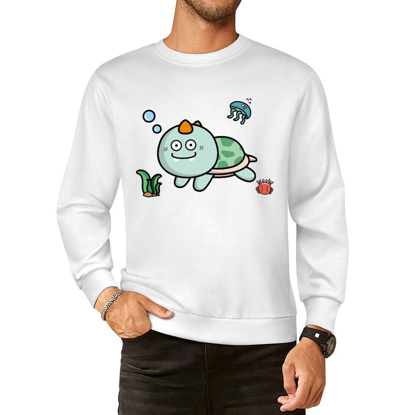 Front Patterned Long Sleeve TopMoisture-Wicking Logo-Ready