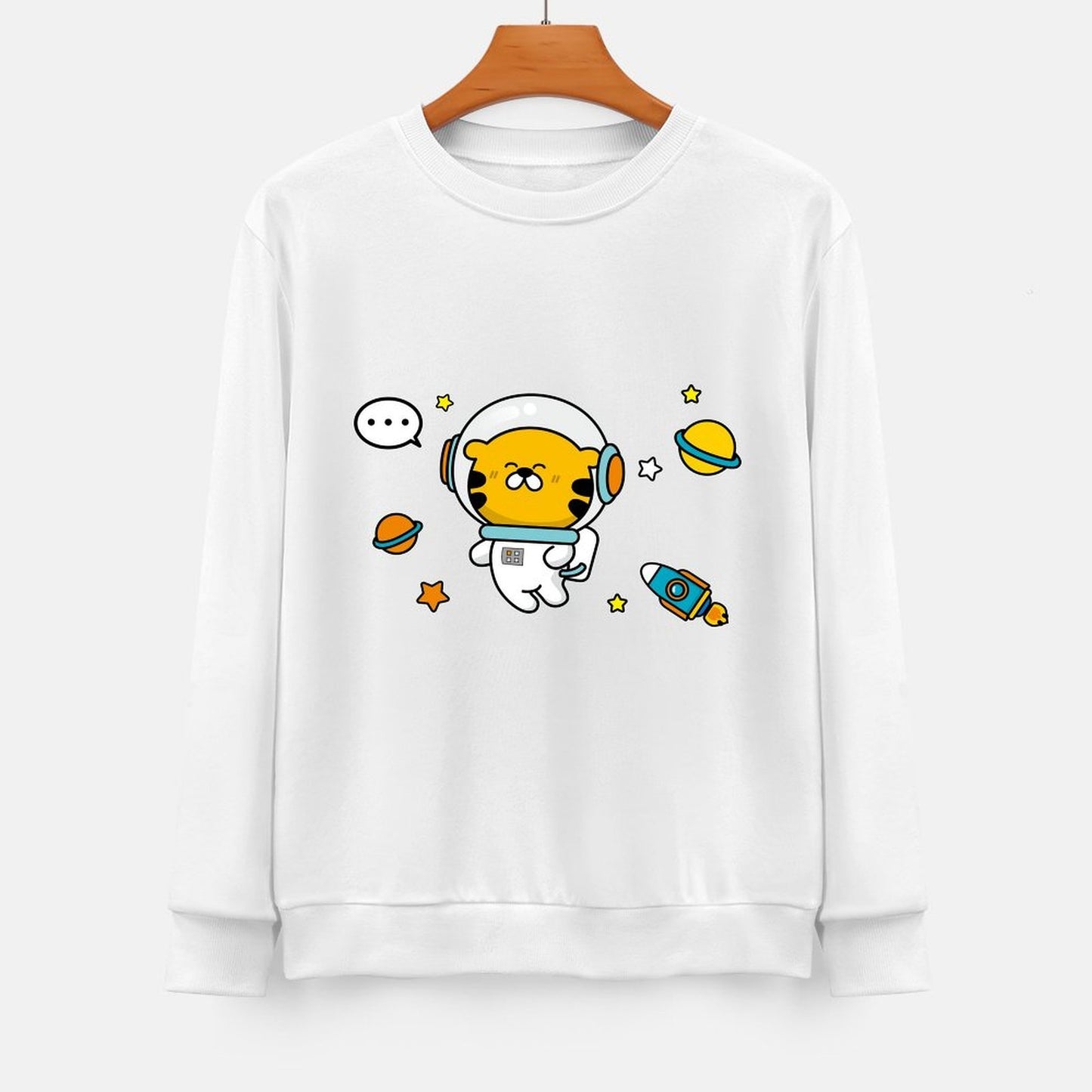 Front Patterned Long Sleeve TopStandard Neutral