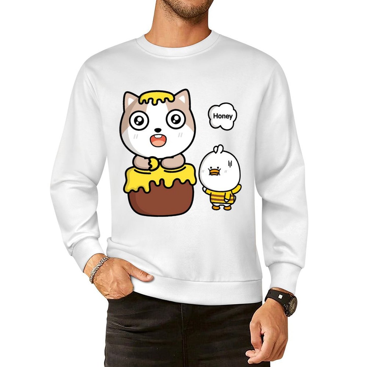 Front Patterned Long Sleeve TopStrong Sport