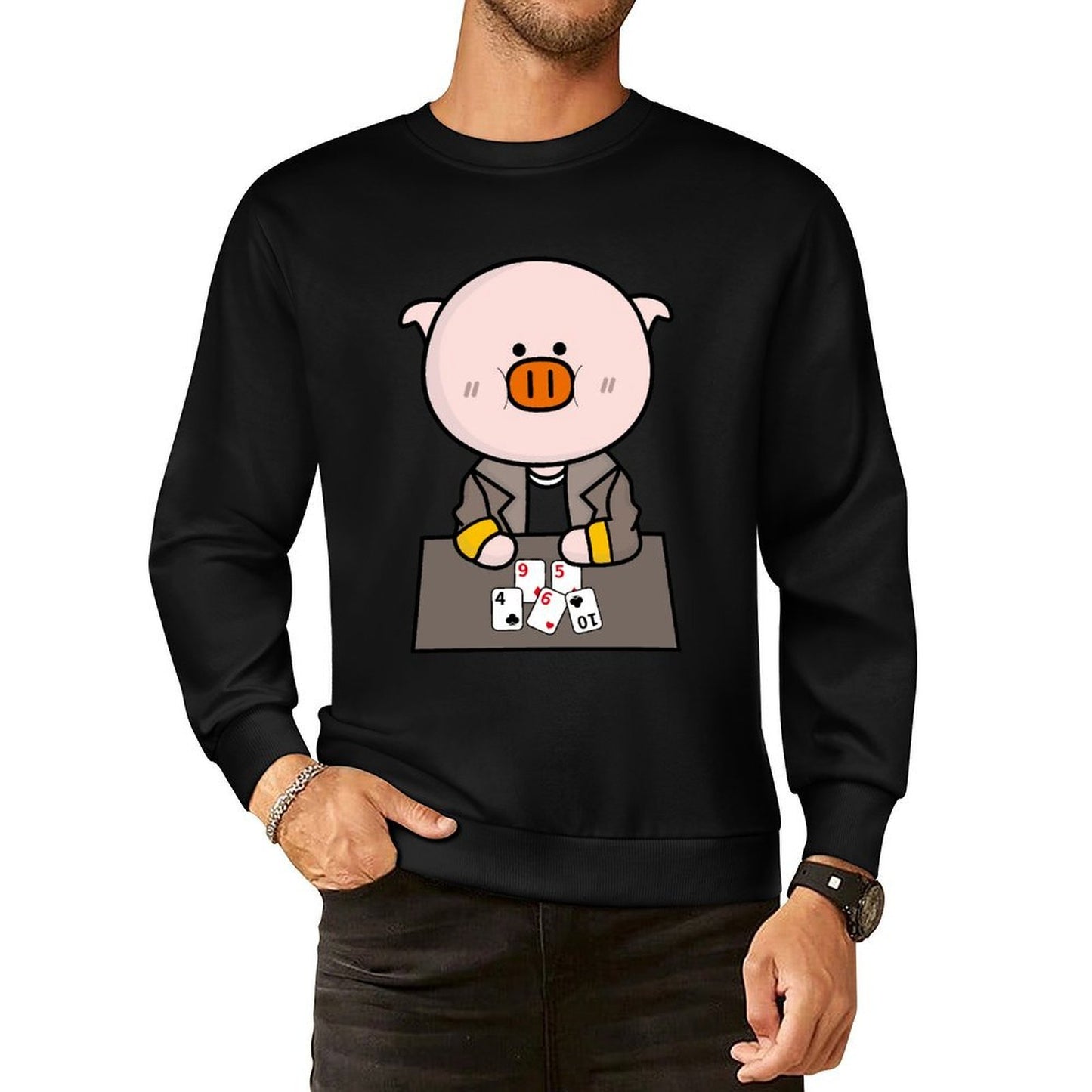 Front Patterned Long Sleeve TopEverydayWear Studio