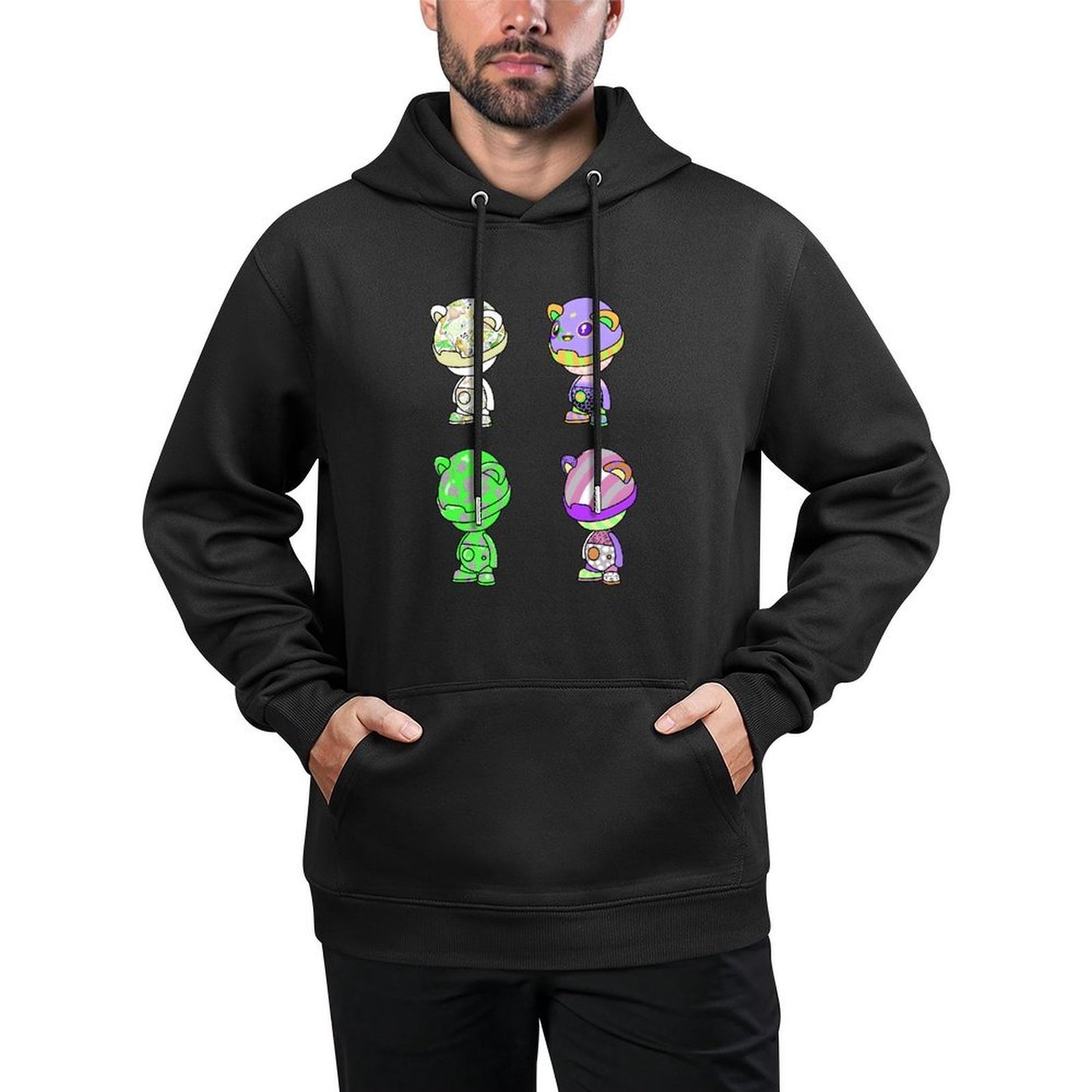 IPIB 250g Hooded Pocket Sweatshirt Front GraphicMen's Hooded  Sweatshirt6000073-6