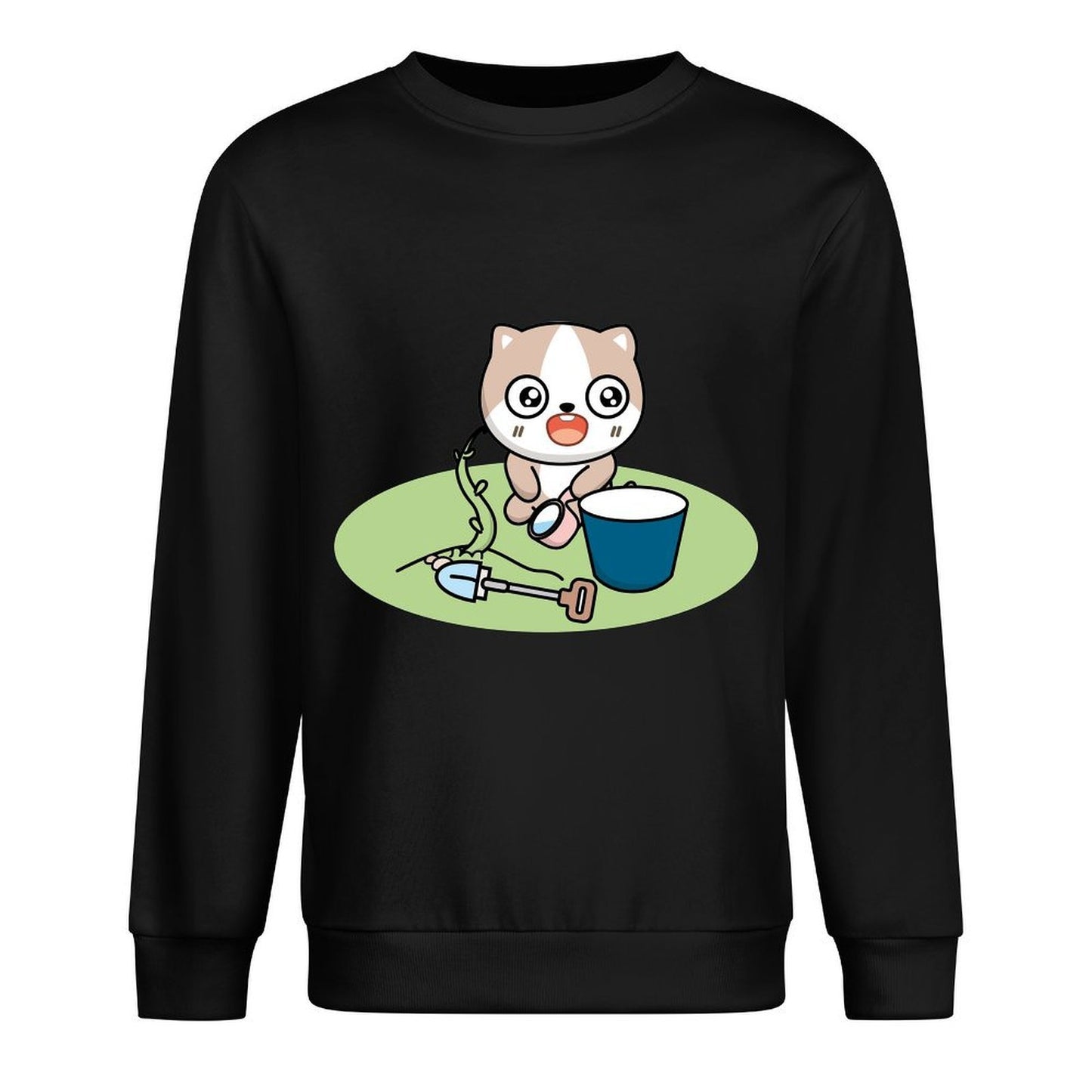 Front Patterned Long Sleeve TopHigh-Quality Plain