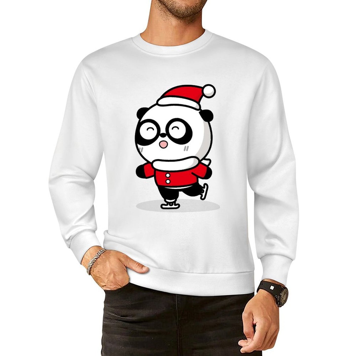 Front Patterned Long Sleeve TopClassicSeries Oversized