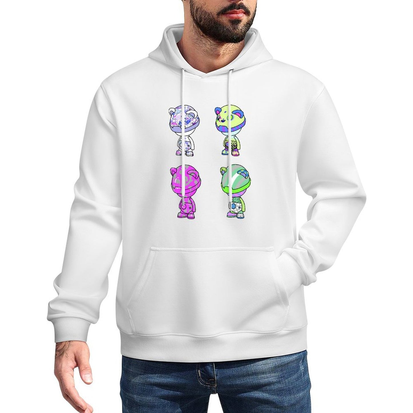 IPIB 250g Hooded Pocket Sweatshirt Front GraphicMen's Hooded  Sweatshirt6000073-4