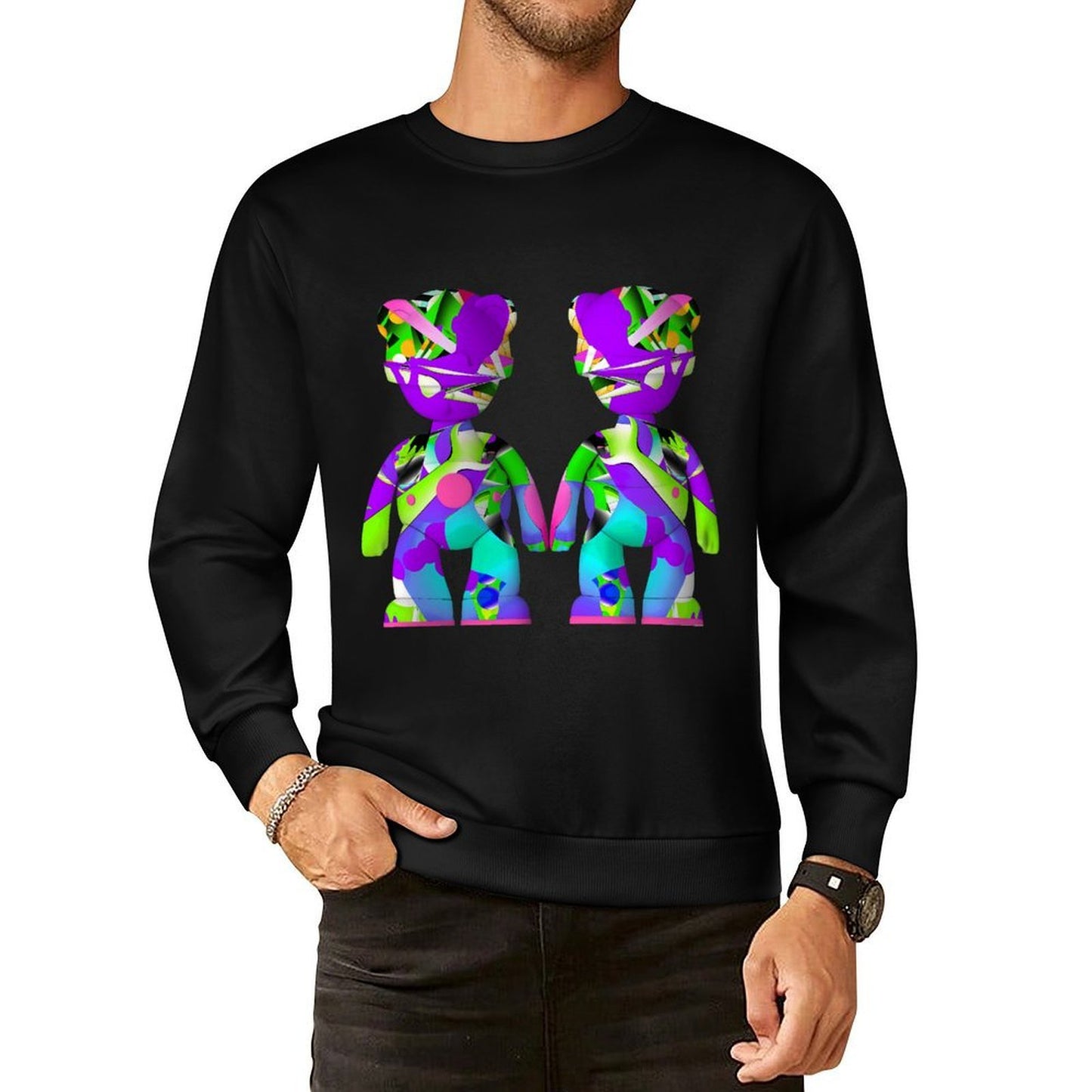 IPIB 250g Crew Neck Long Sleeve Sweatshirt Front GraphicCrew Neck Long Sleeve Sweatshirt6000146-2