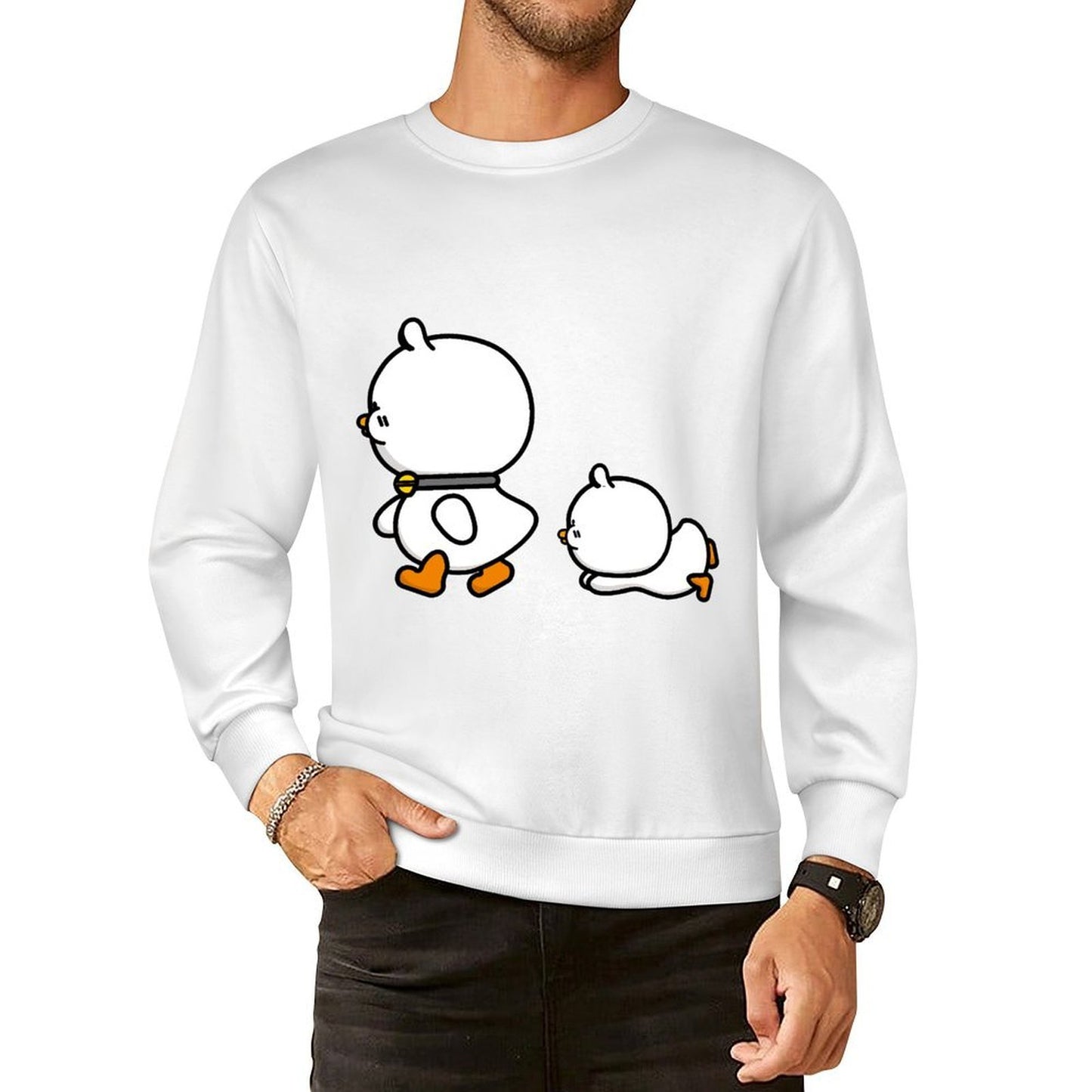 Front Patterned Long Sleeve TopSoft Sleek