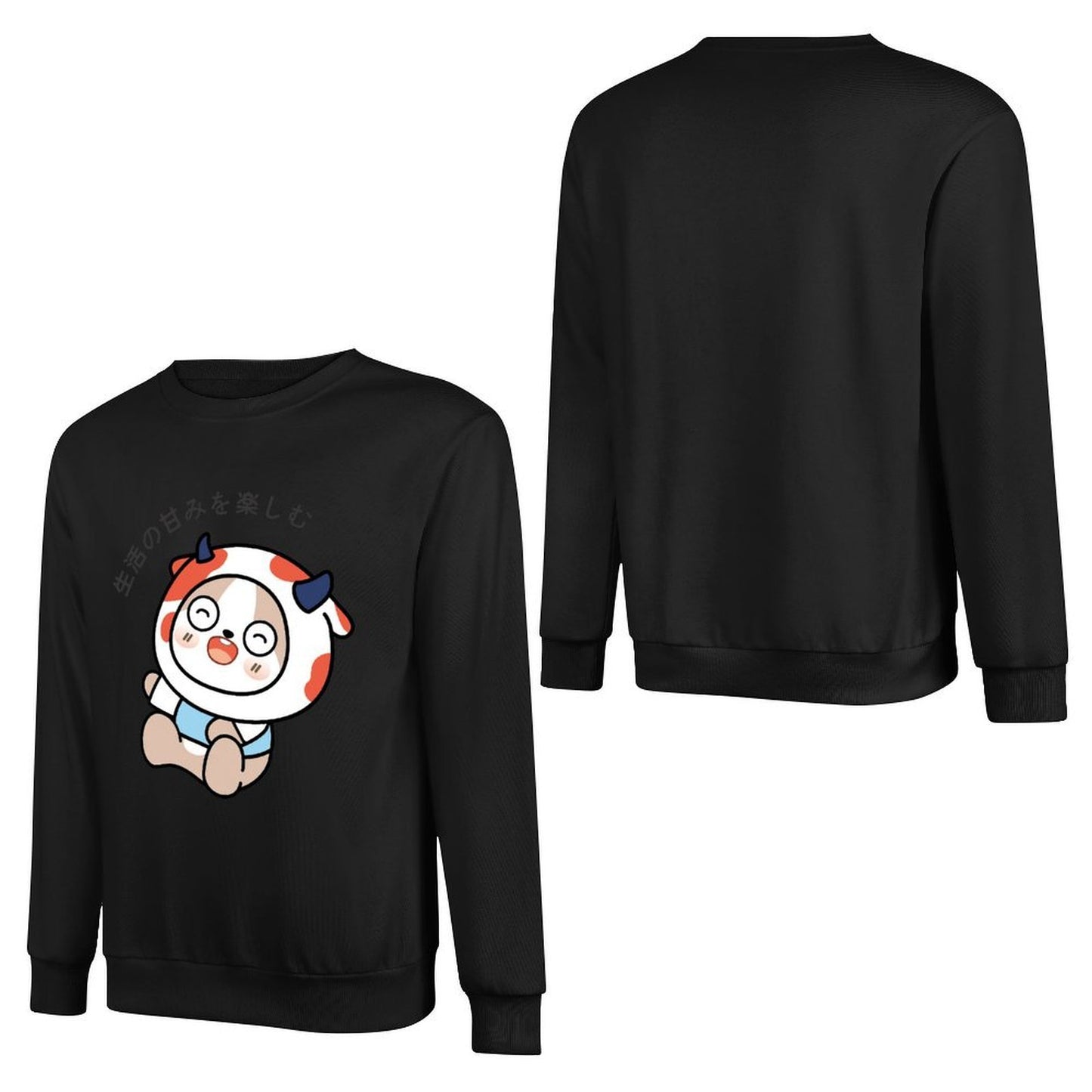 Front Patterned Long Sleeve TopStreetStyle Crisp Print