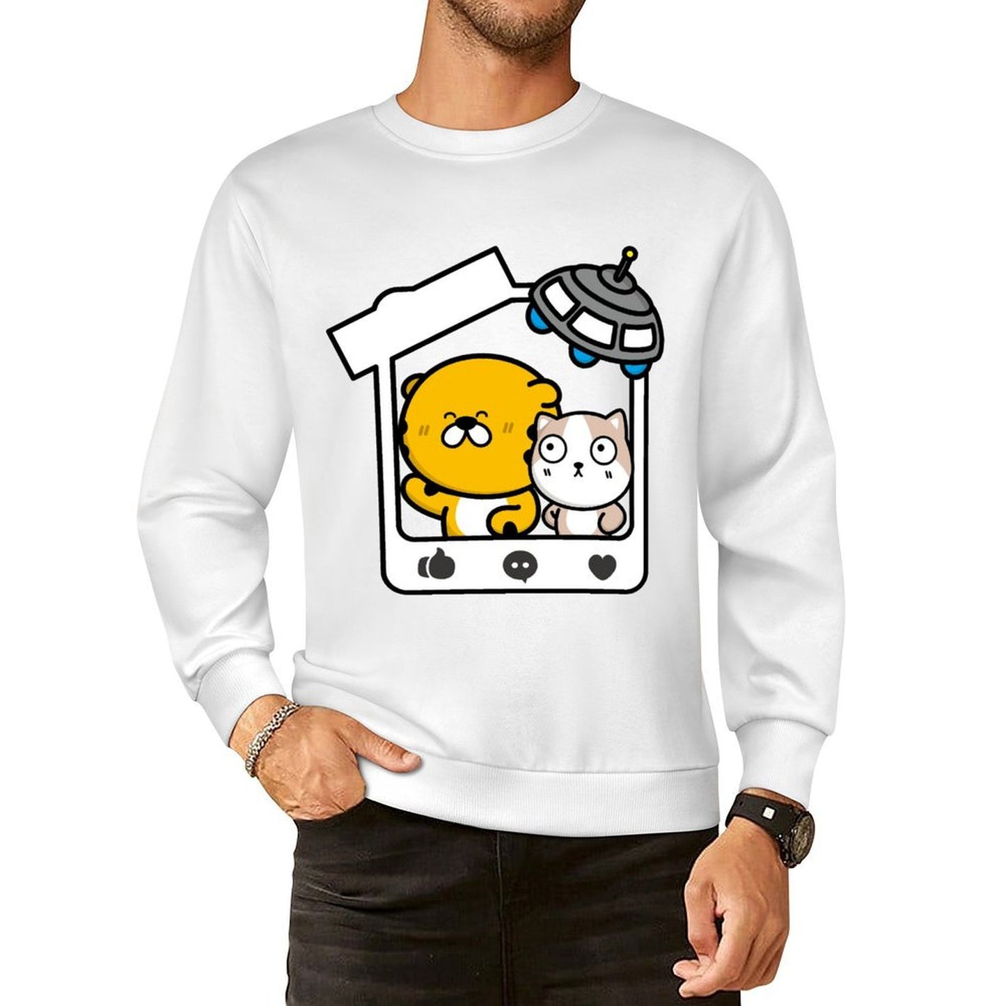 Front Patterned Long Sleeve TopStrong Clean