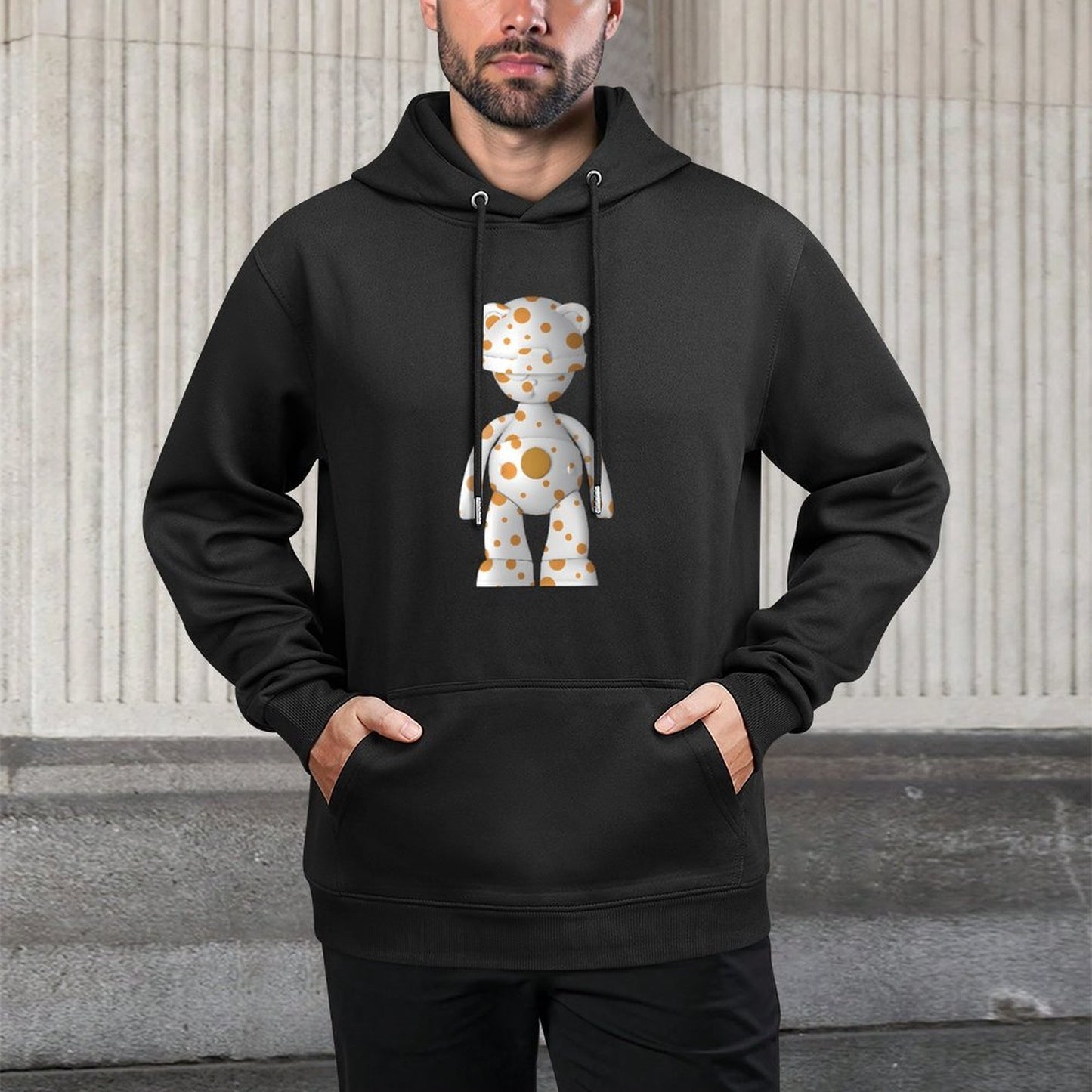 IPIB 250g Hooded Pocket Sweatshirt Front GraphicMen's Hooded  Sweatshirt6000129-1
