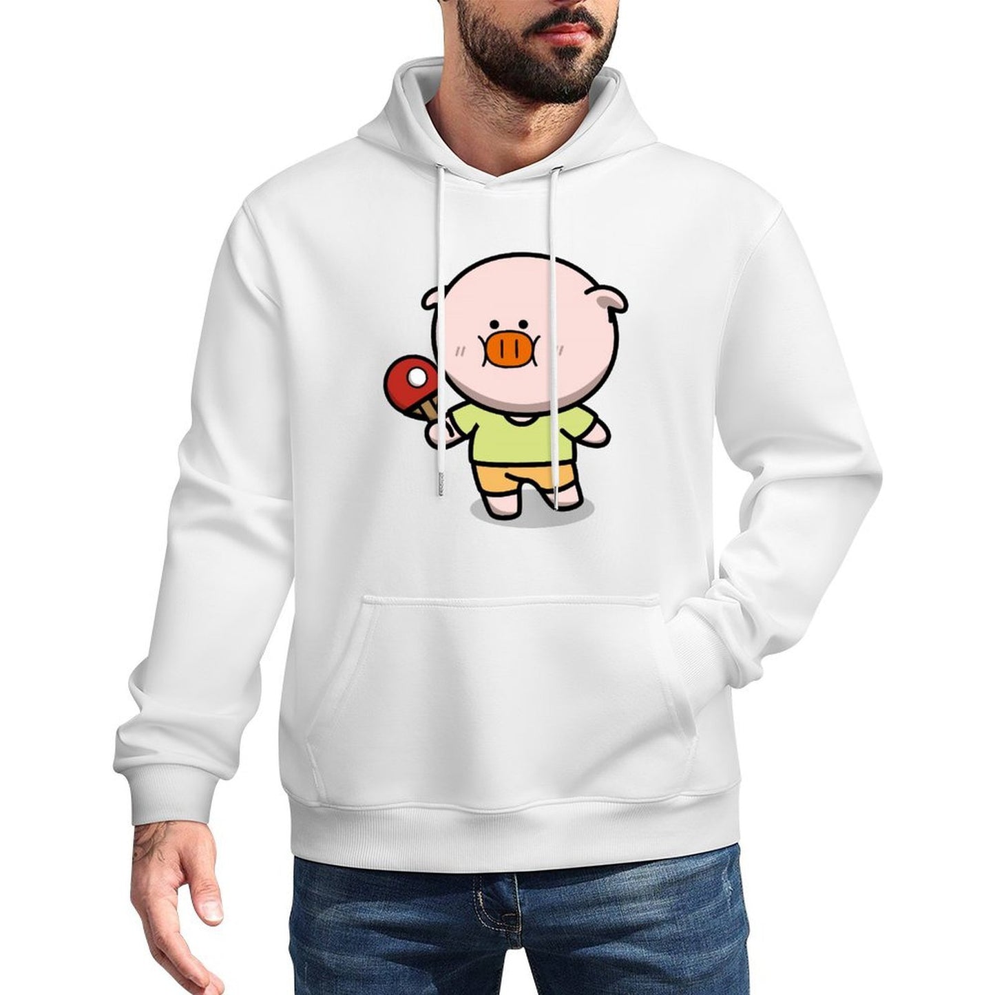 Crew Neck Printed Front Graphic Hoodies