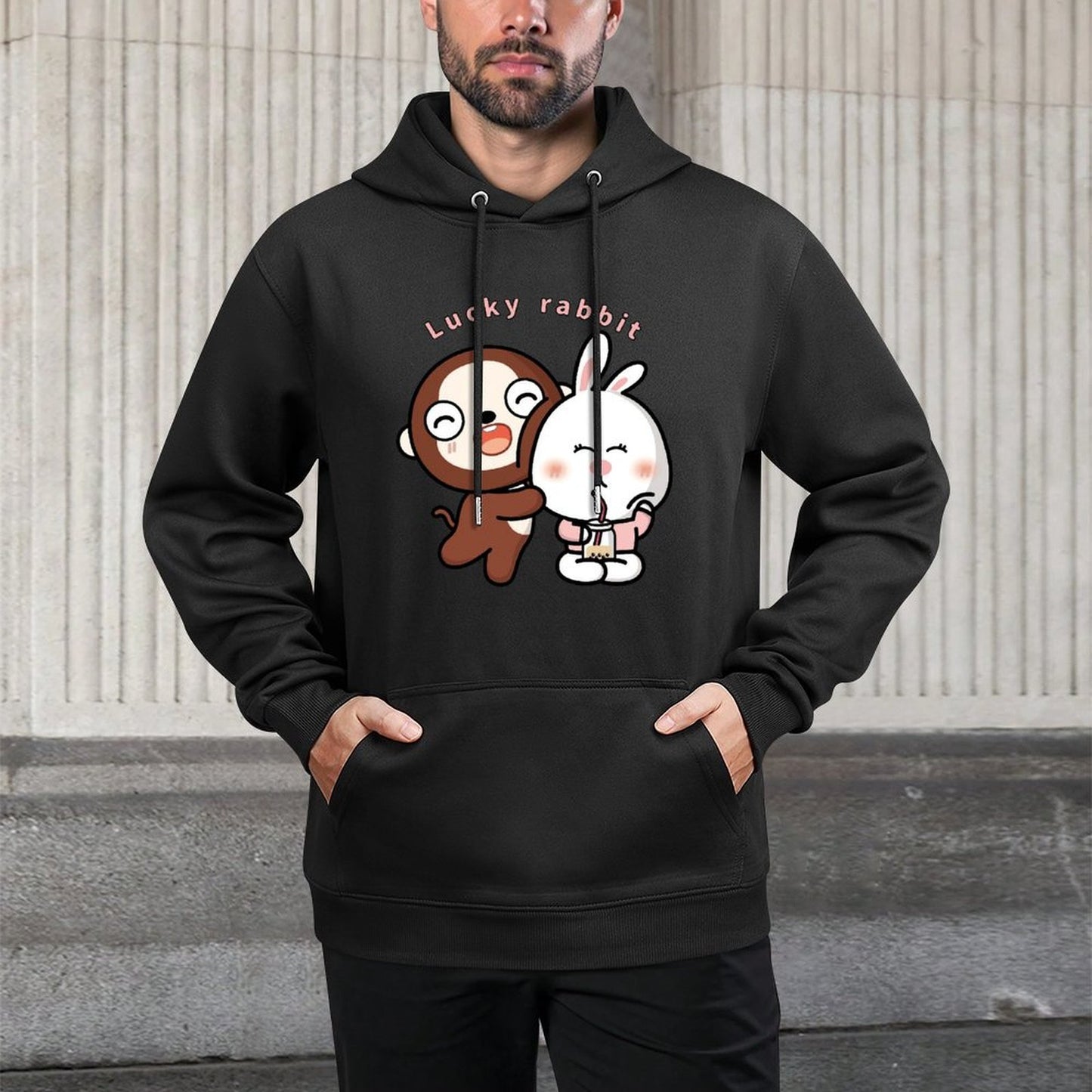 Solid TimelessComfort Front Graphic Hoodies