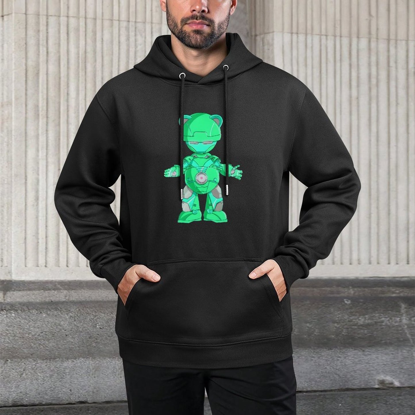 IPIB 250g Hooded Pocket Sweatshirt Front GraphicMen's Hooded  Sweatshirt6000061-6