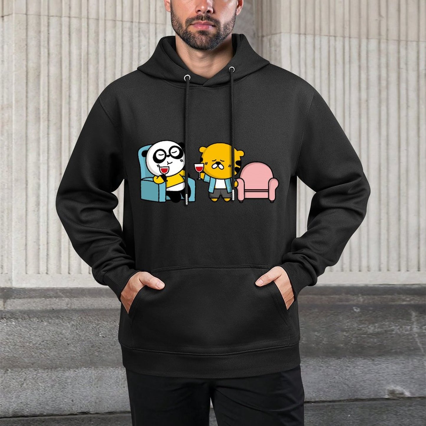IPBR 250g Hooded Pocket Sweatshirt Front GraphicMen's Hooded  Sweatshirt4000874