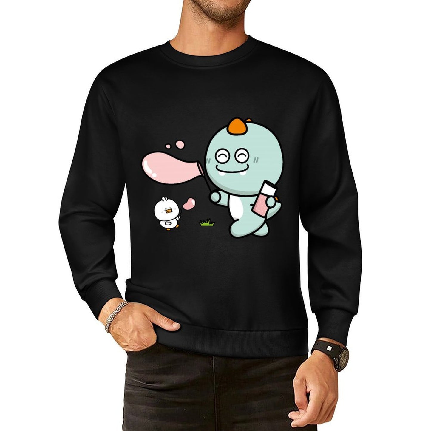 Front Patterned Long Sleeve TopComfortLine Unisex