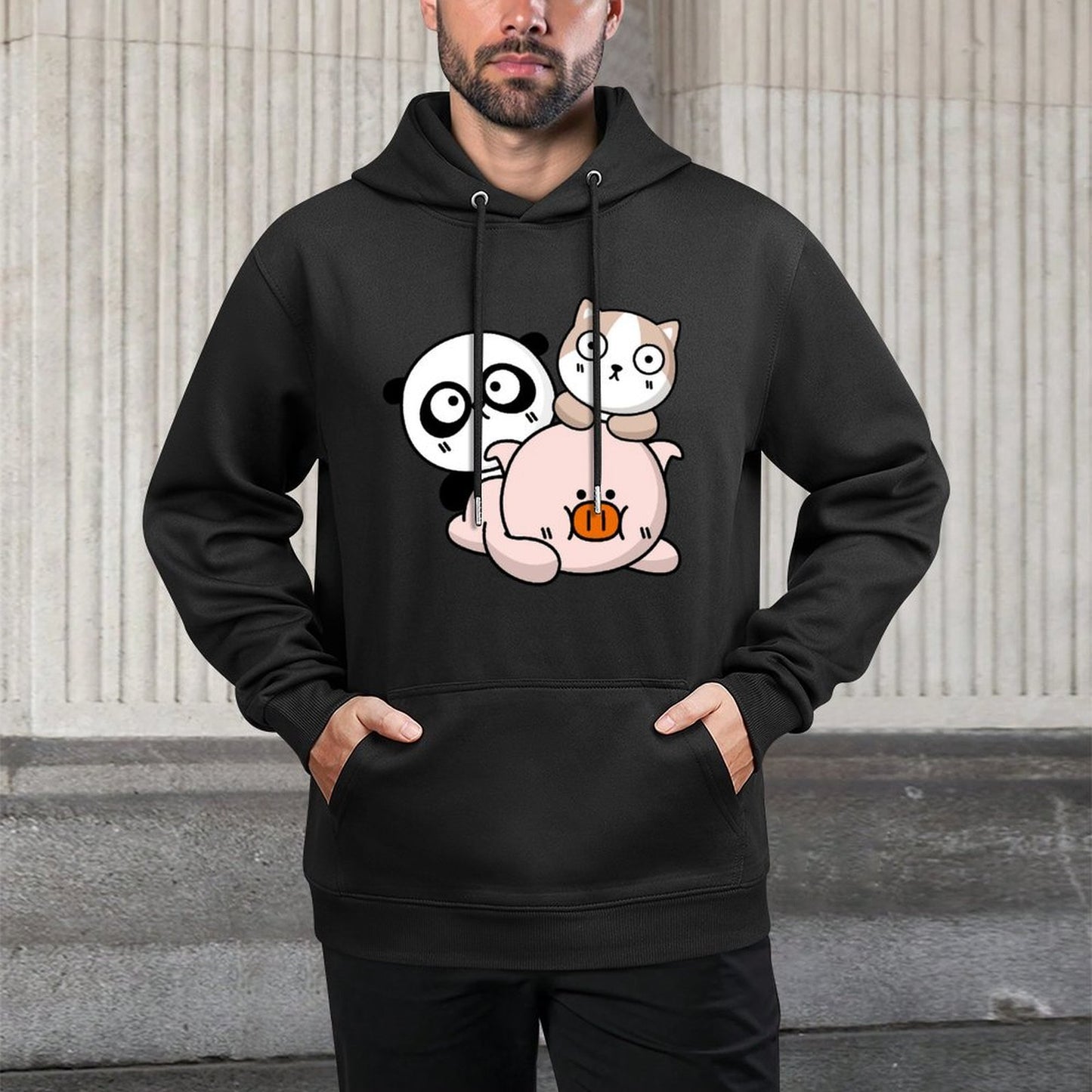IPBR 250g Hooded Pocket Sweatshirt Front GraphicMen's Hooded  Sweatshirt4000383