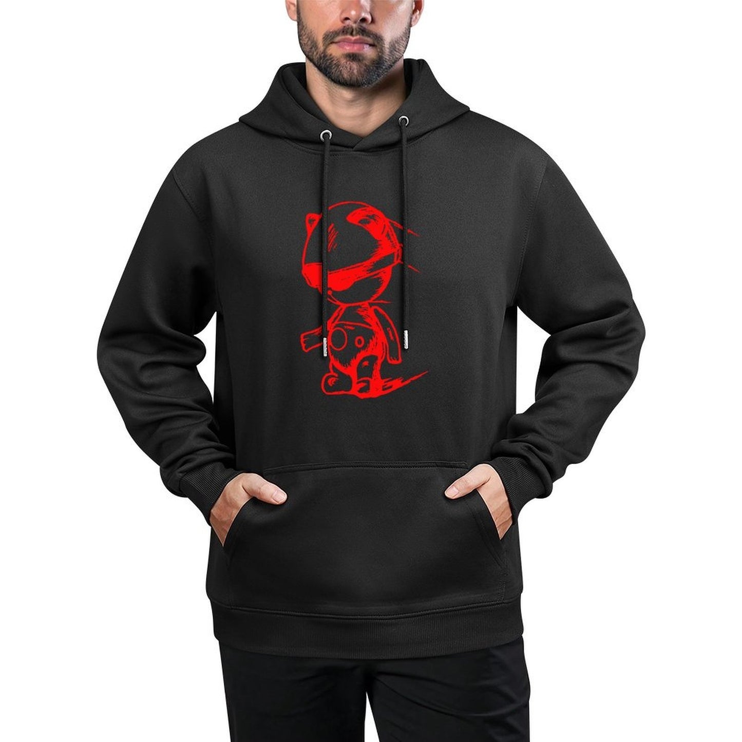 IPIB 250g Hooded Pocket Sweatshirt Front GraphicMen's Hooded  Sweatshirt6000053-2