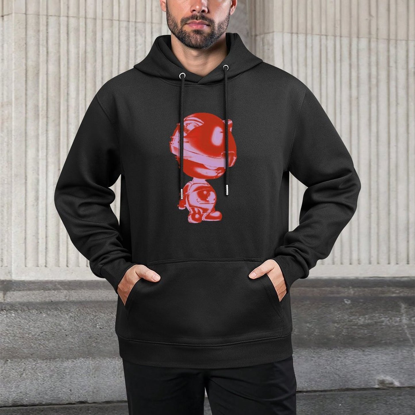 IPIB 250g Hooded Pocket Sweatshirt Front GraphicMen's Hooded  Sweatshirt6000020-2