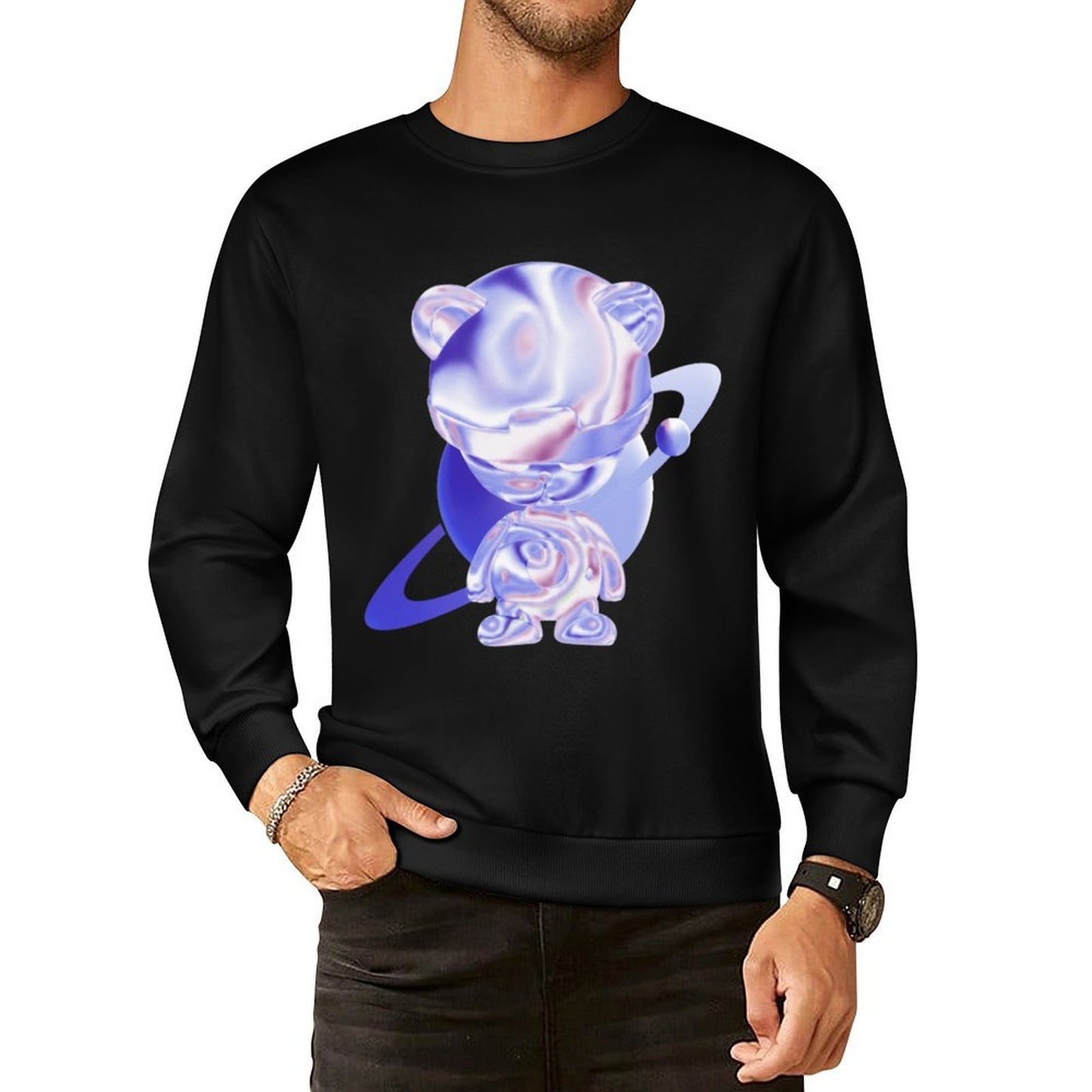 IPIB 250g Crew Neck Long Sleeve Sweatshirt Front GraphicCrew Neck Long Sleeve Sweatshirt6000025-1