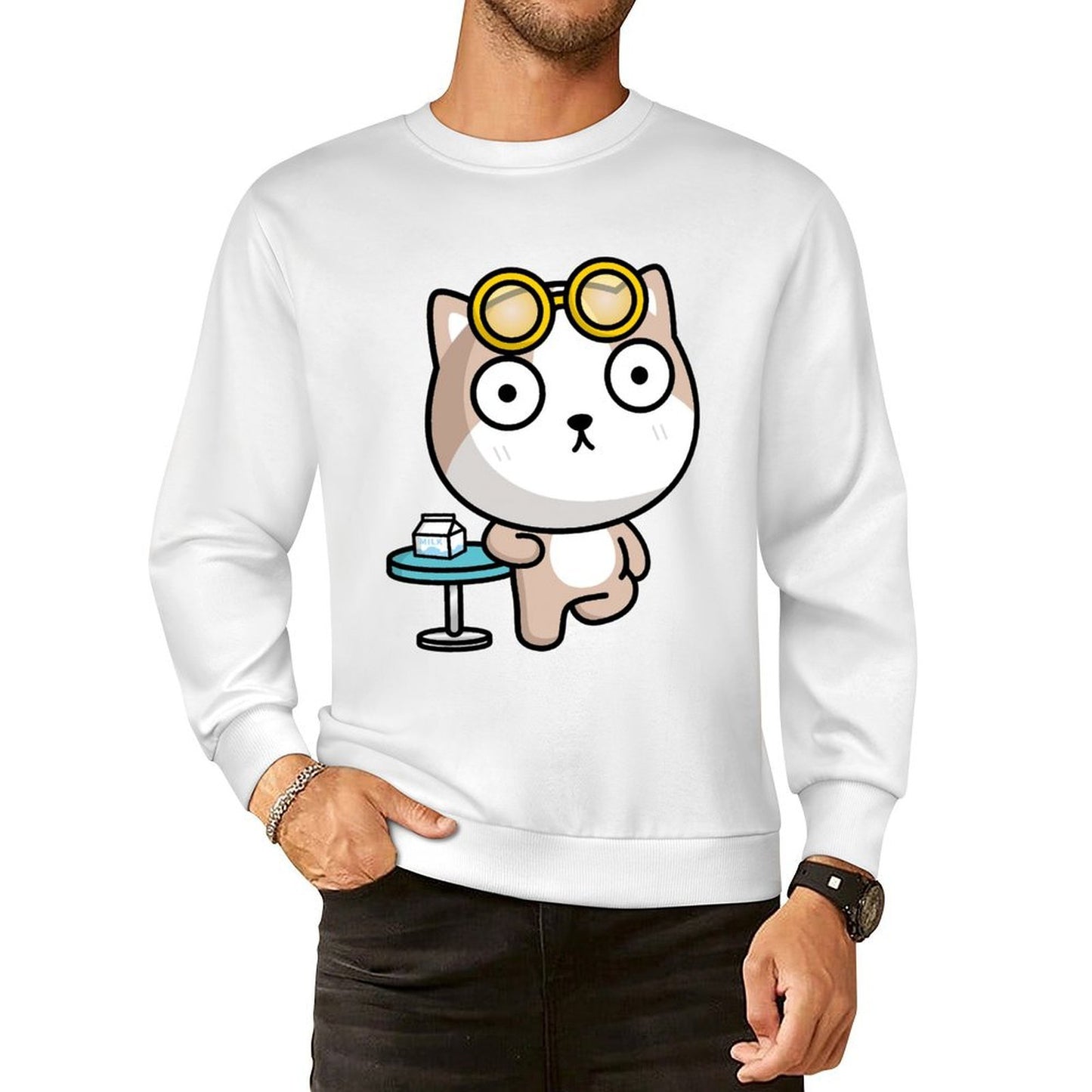 Front Patterned Long Sleeve TopAllSeason SoftTouch