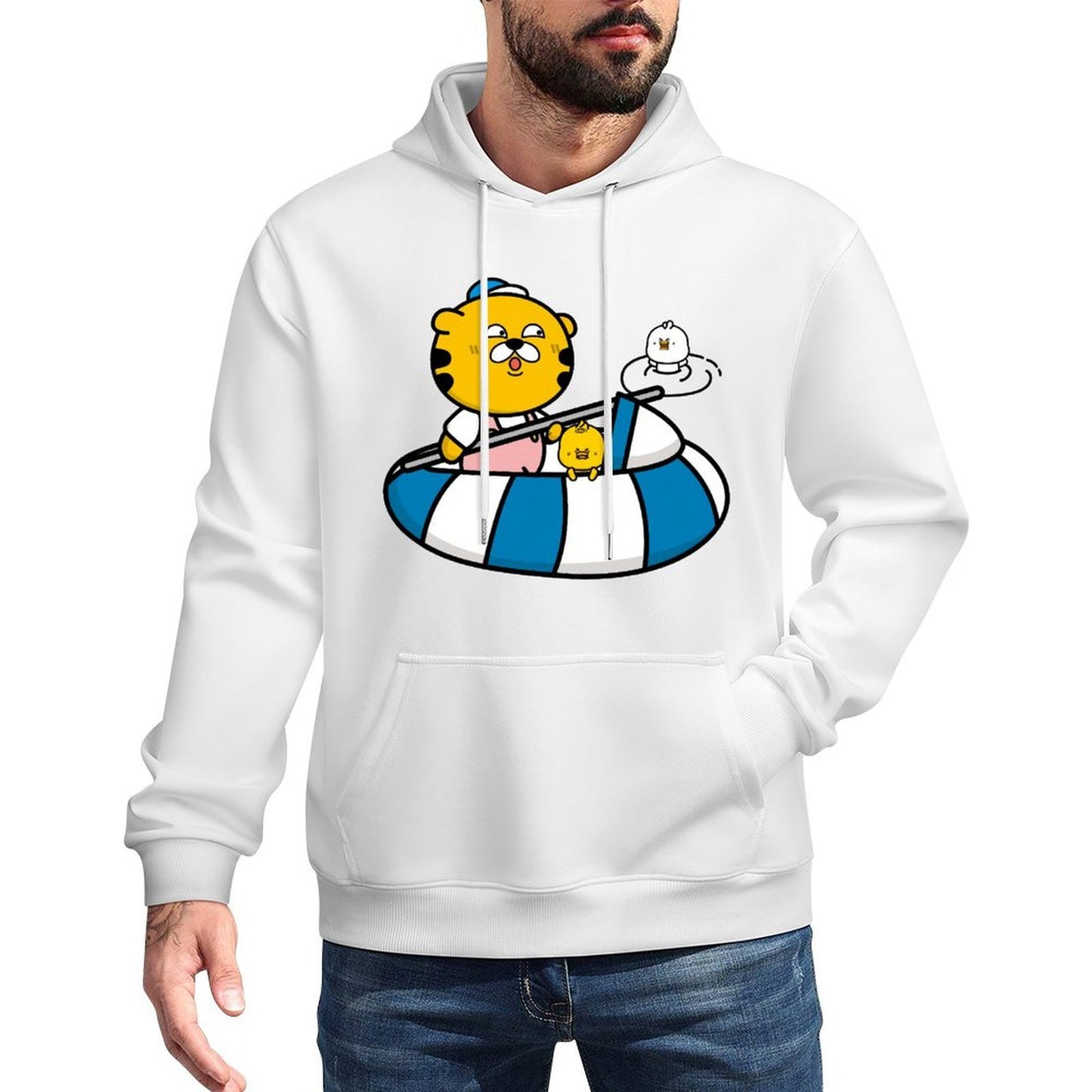 Tear-Resistant Urban Front Graphic Hoodies