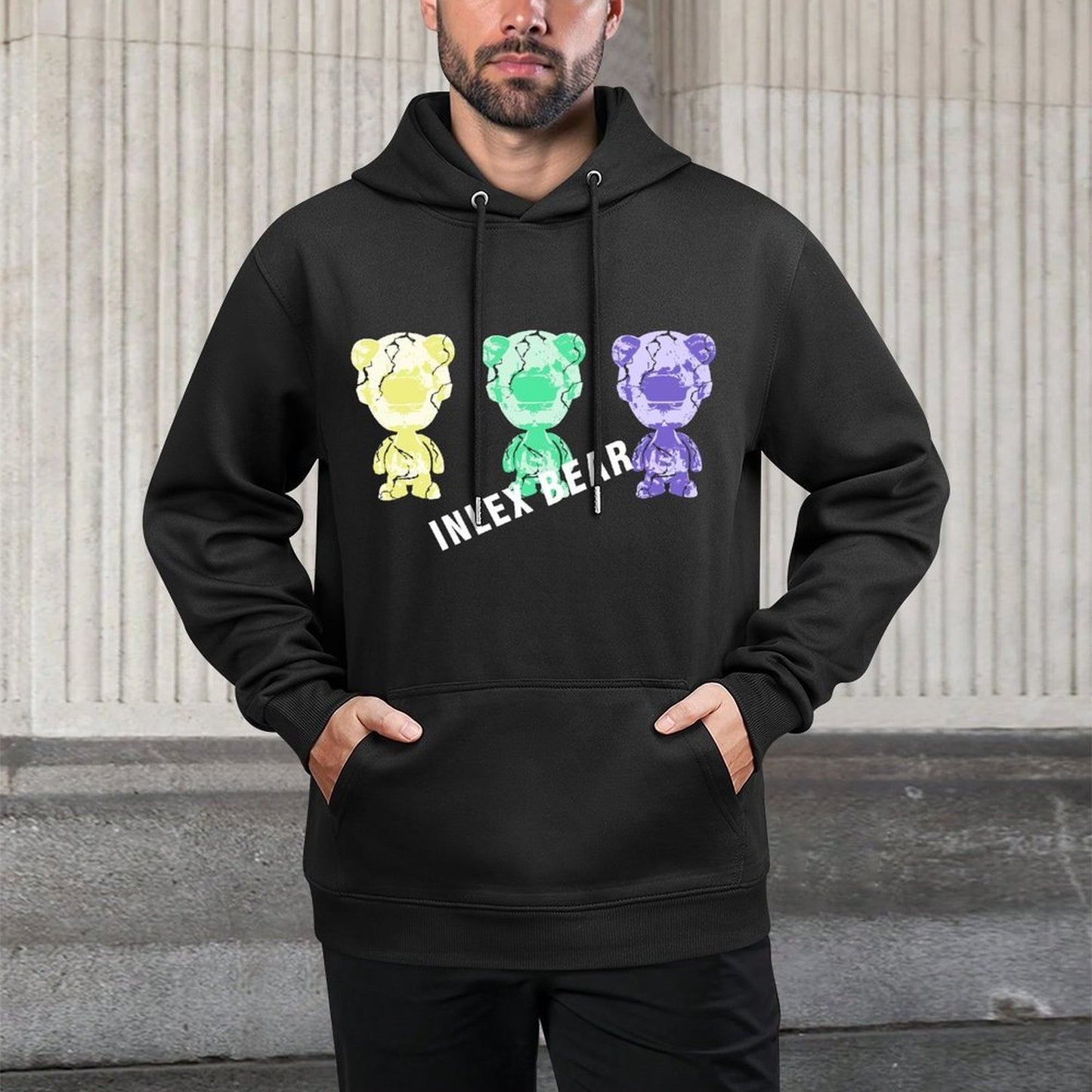 IPIB 250g Hooded Pocket Sweatshirt Front GraphicMen's Hooded  Sweatshirt6000050-4