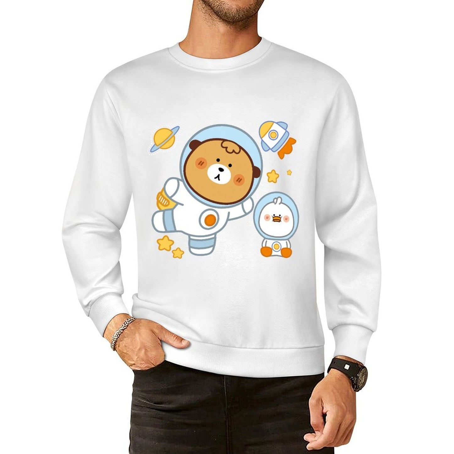Front Patterned Long Sleeve TopFresh AllSeason