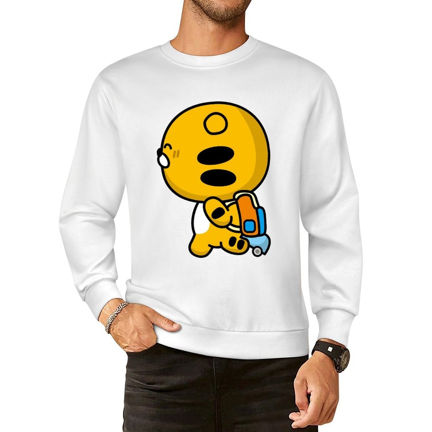 Front Patterned Long Sleeve TopIndoor Recycled