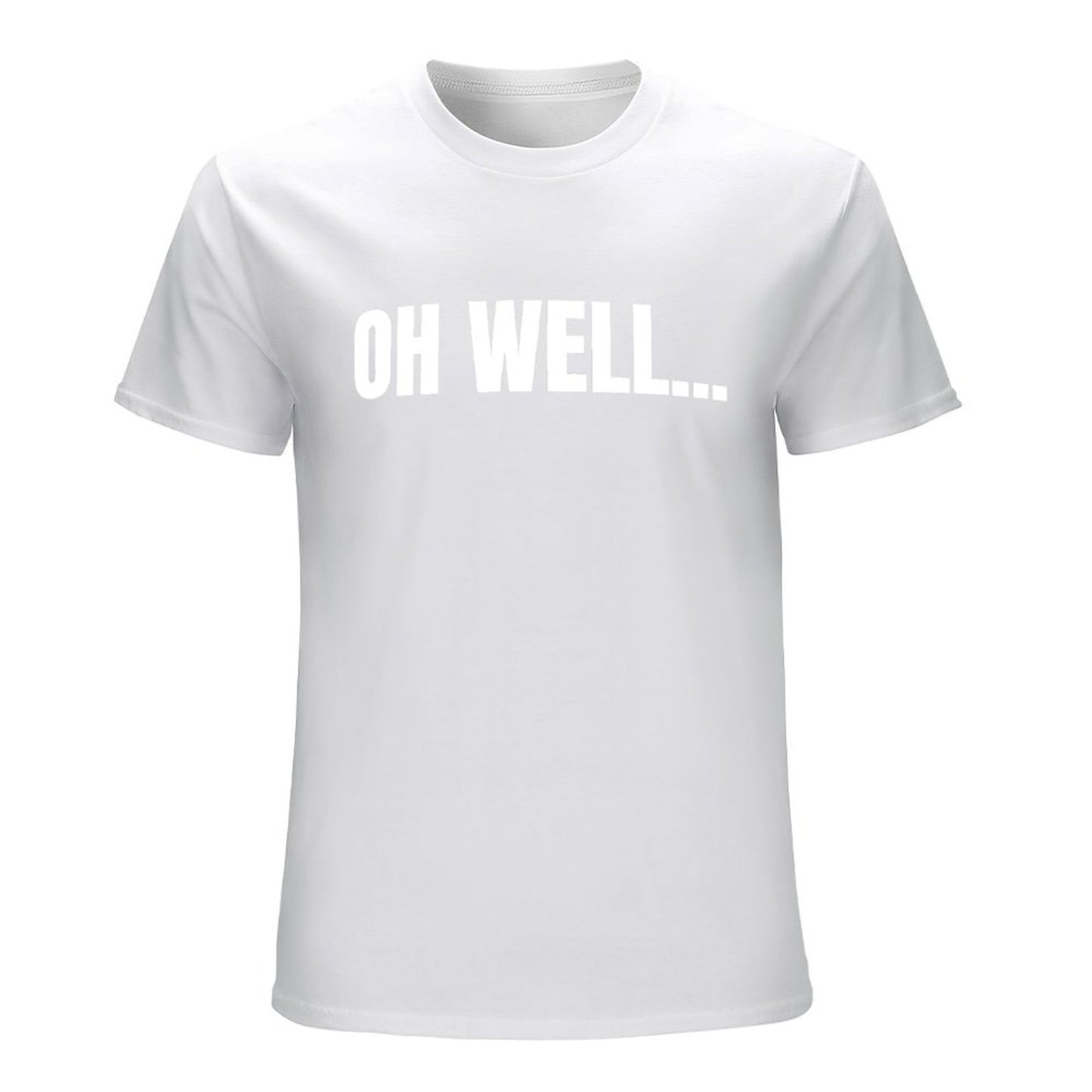 Inkmay Casual Cotton T-shirt Oh Well Pattern Print Art Design Unisex T-shirtRegular 100% Cotton T-Shirt