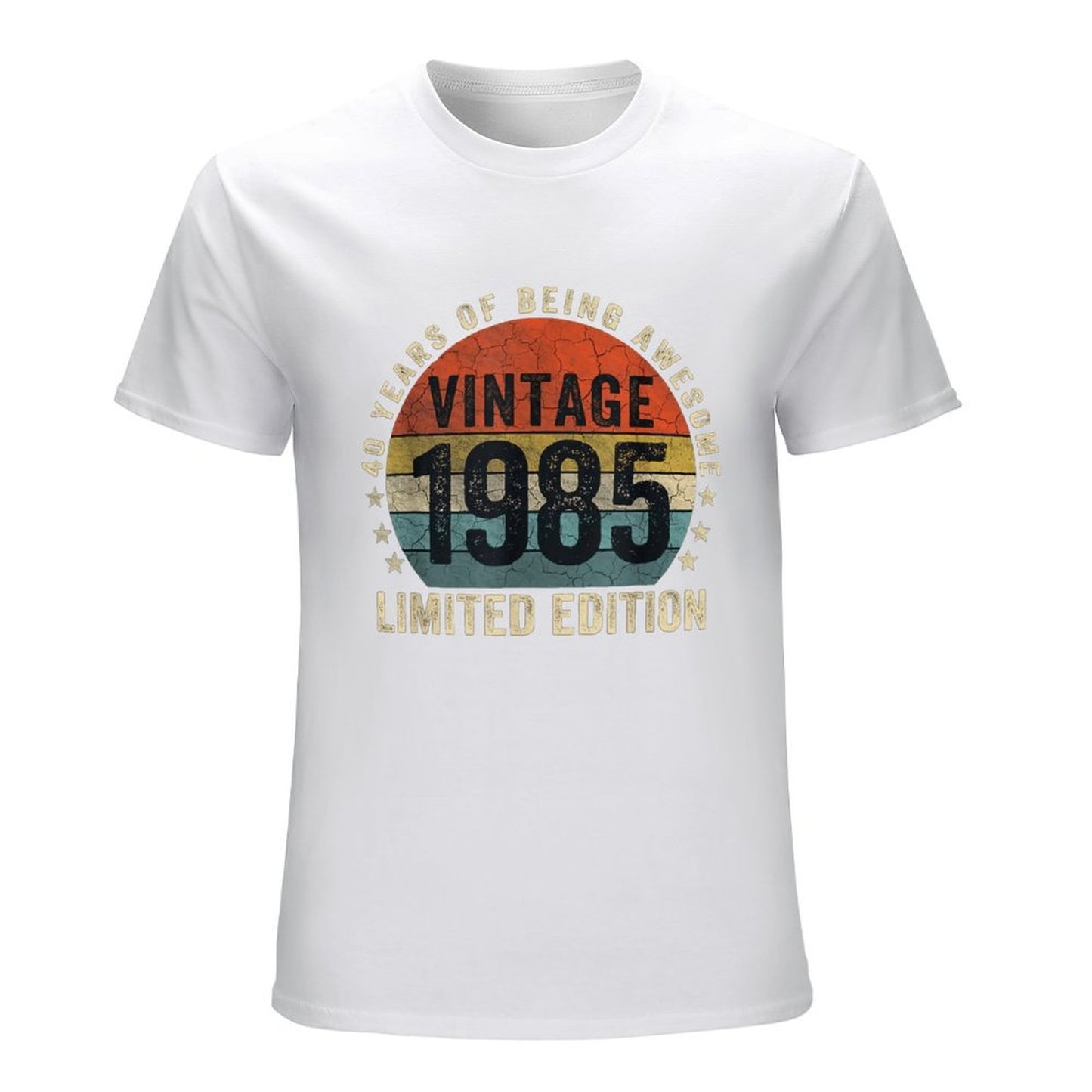 Inkmay Casual Cotton T-shirt Vintage 1985 Limited Edition Retro Design Unisex T-shirt