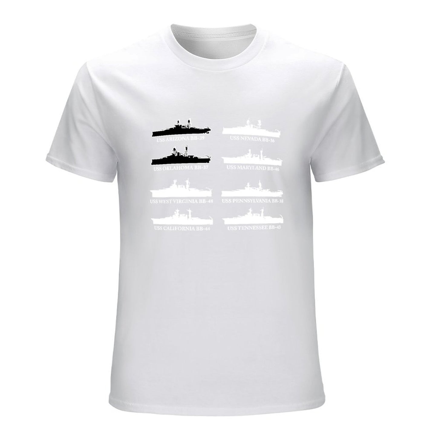 Inkmay Casual Cotton T-shirt Ship Silhouette On Abstract Background Pattern Unisex T-shirtMidweight Premium T-Shirt