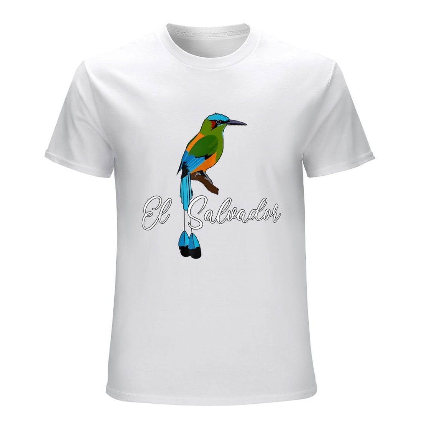 Inkmay Casual Cotton T-shirt Colorful Bird On Branch El Salvador Unisex T-shirtRefined EasyStyle T-Shirt
