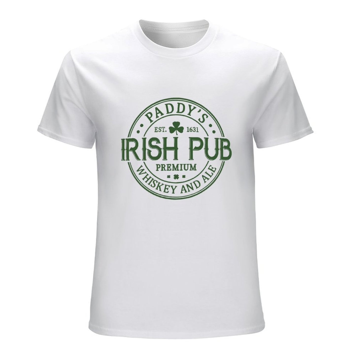 Inkmay Casual Cotton T-shirt Solid Green Background No Patterns Unisex T-shirtChill Seamless T-Shirt
