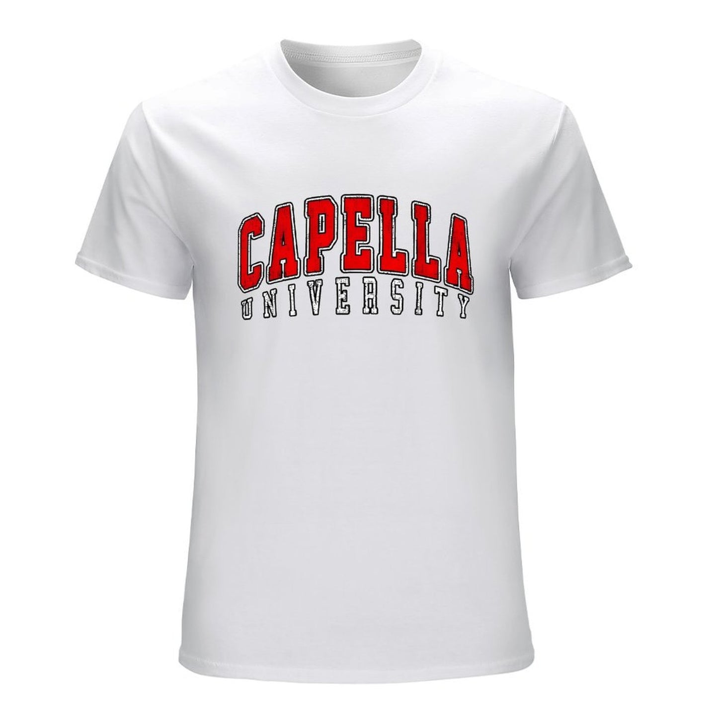 Inkmay Casual Cotton T-shirt Capella University Textured Background Design Artwork Unisex T-shirtSharp Outdoor T-Shirt