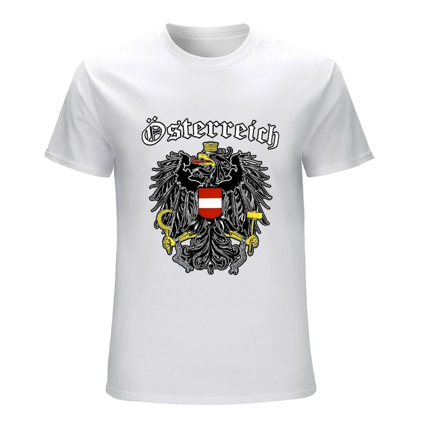 Inkmay Casual Cotton T-shirt Austria Coat Of Arms Pattern Print Unisex T-shirtSharp Softstyle T-Shirt
