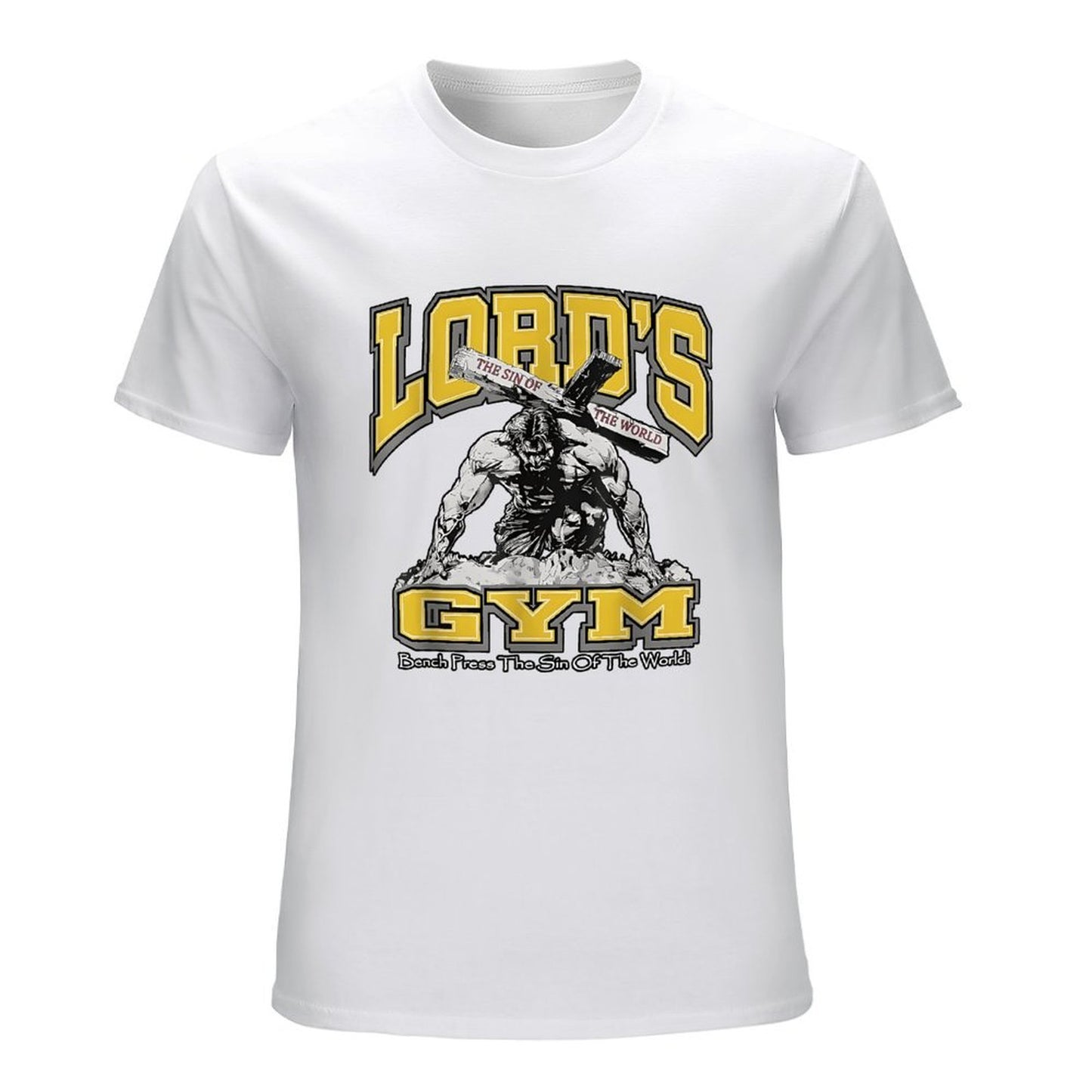 Inkmay Casual Cotton T-shirt Lord S Gym Sin Of World Unisex T-shirtEveryday Design-Your-Own T-Shirt