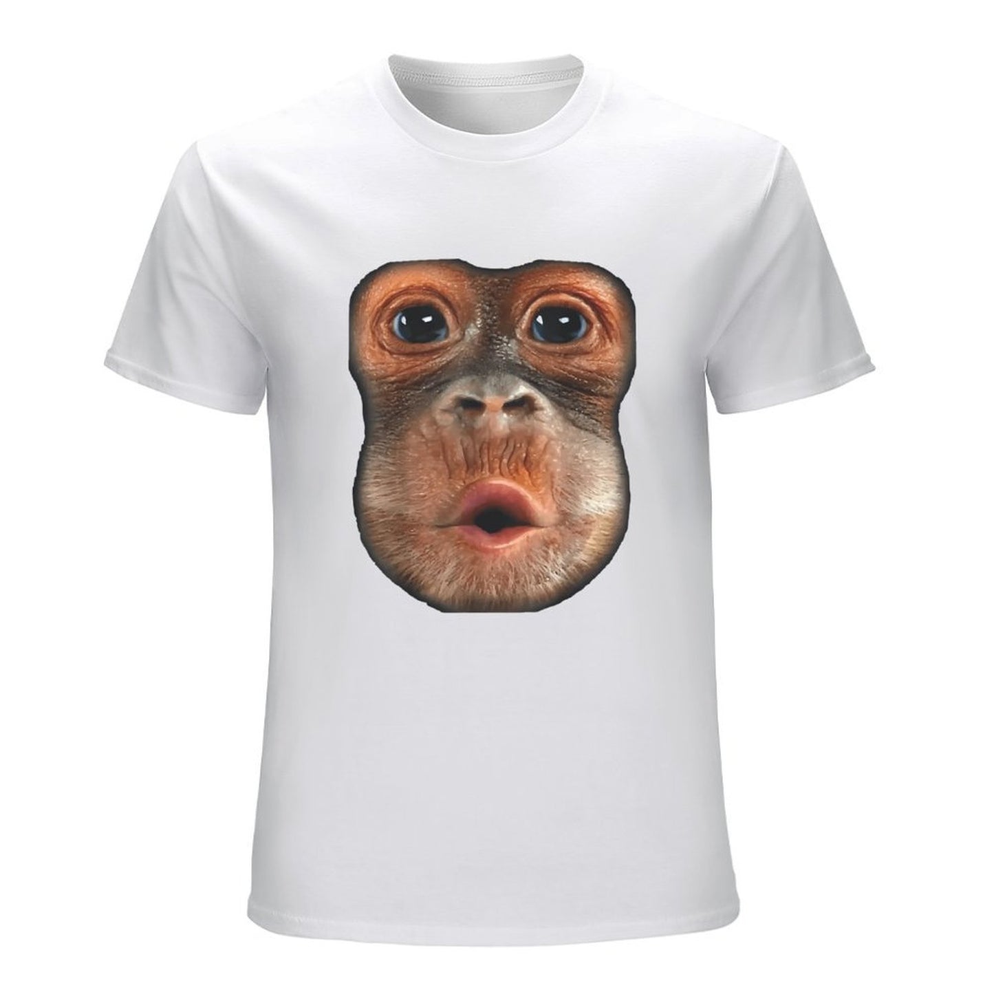 Inkmay Casual Cotton T-shirt Monkey Face With Open Mouth Unisex T-shirtVibrant Colors StreetStyle T-Shirt
