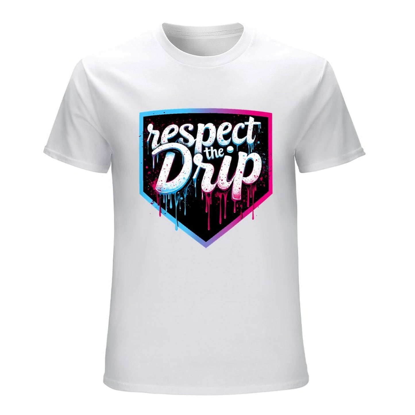 Inkmay Casual Cotton T-shirt Respect The Drip Artistic Design Prints Unisex T-shirtCoreLine EverydayWear T-Shirt