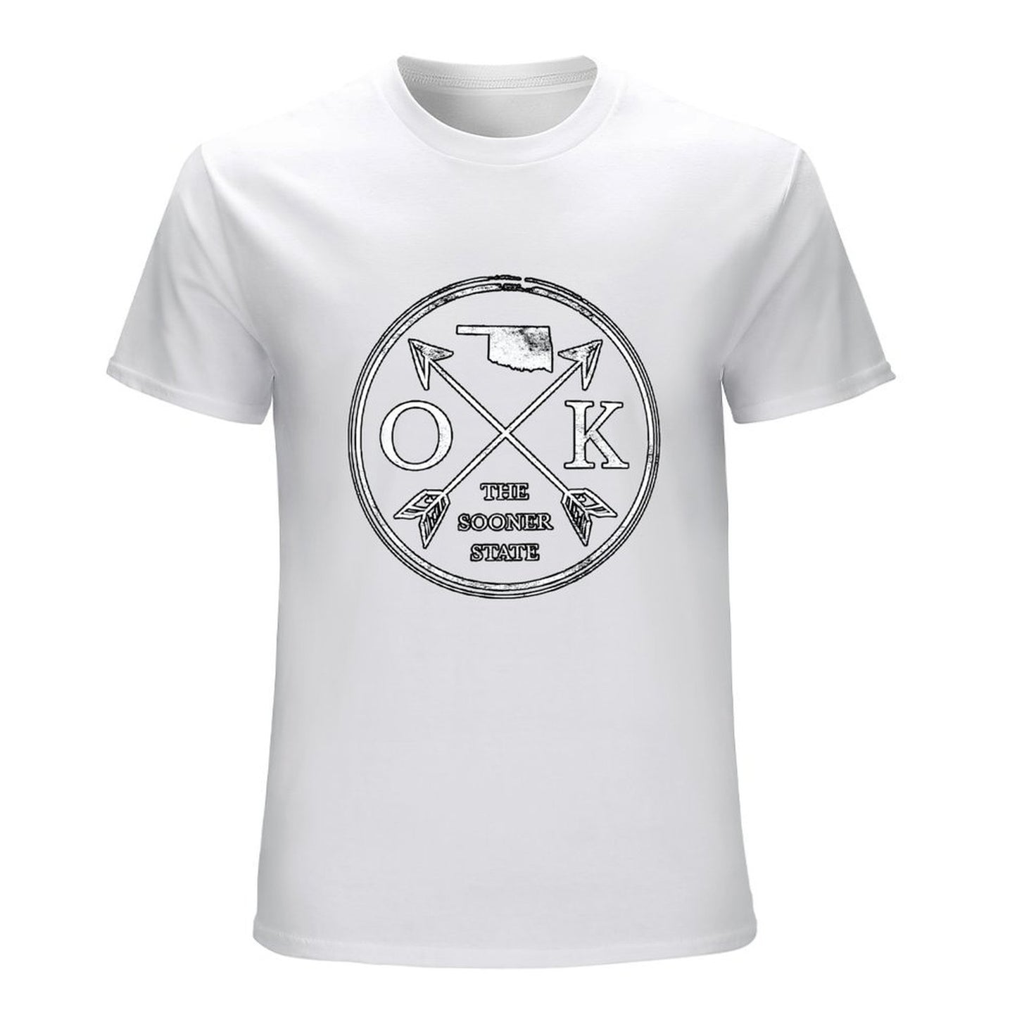 Inkmay Casual Cotton T-shirt Oklahoma Tribal Design With Arrows And Unisex T-shirtSleek Premium T-Shirt