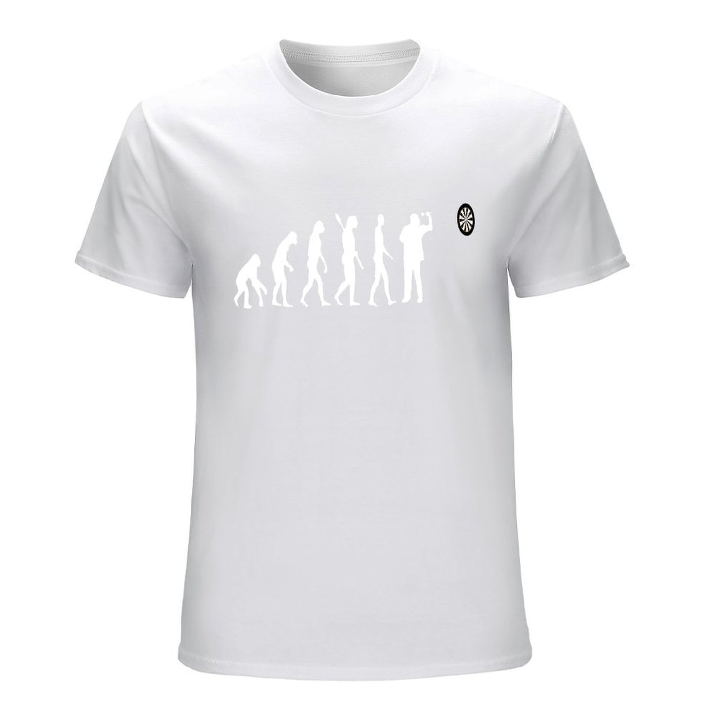 Inkmay Casual Cotton T-shirt Evolution Progression To Dart Throwing Unisex T-shirtClassic Made-to-Order T-Shirt