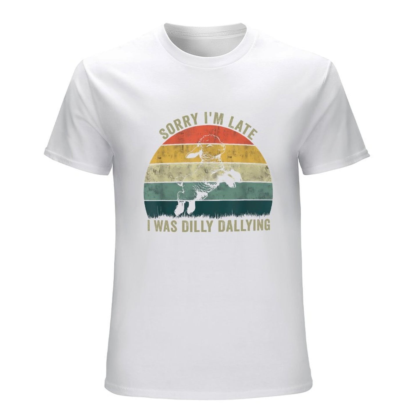 Inkmay Casual Cotton T-shirt Colorful Abstract Design With Layered Texture Unisex T-shirtSeries Heat-Transfer T-Shirt
