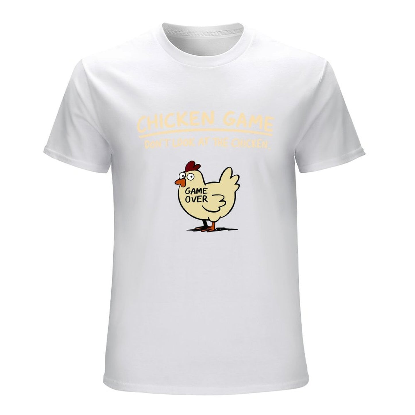Inkmay Casual Cotton T-shirt Chicken Game Over On Black Background Unisex T-shirtUrban Signature T-Shirt