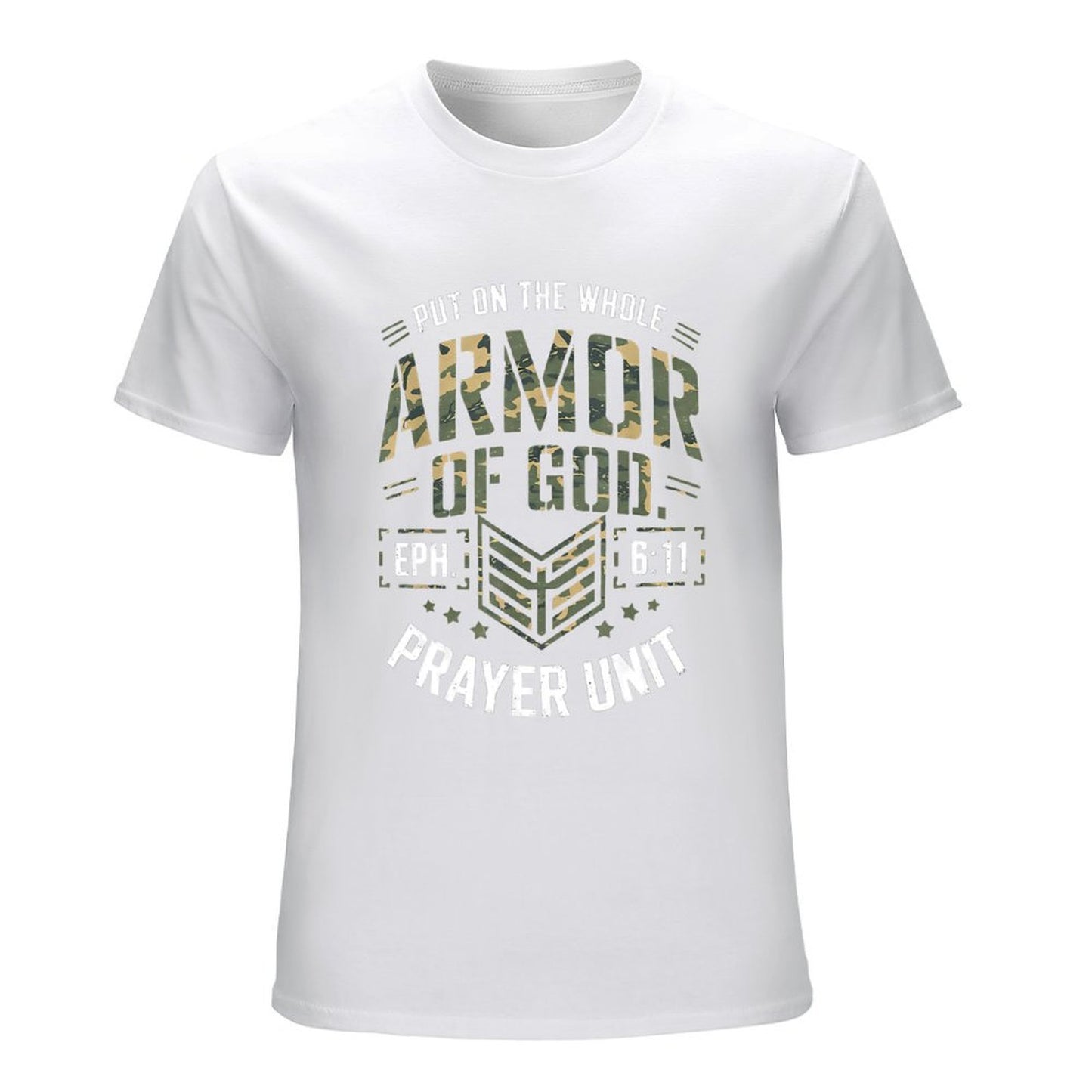 Inkmay Casual Cotton T-shirt Camouflage Print With Text Overlay Unisex T-shirtEverydayFit EverydayComfort T-Shirt