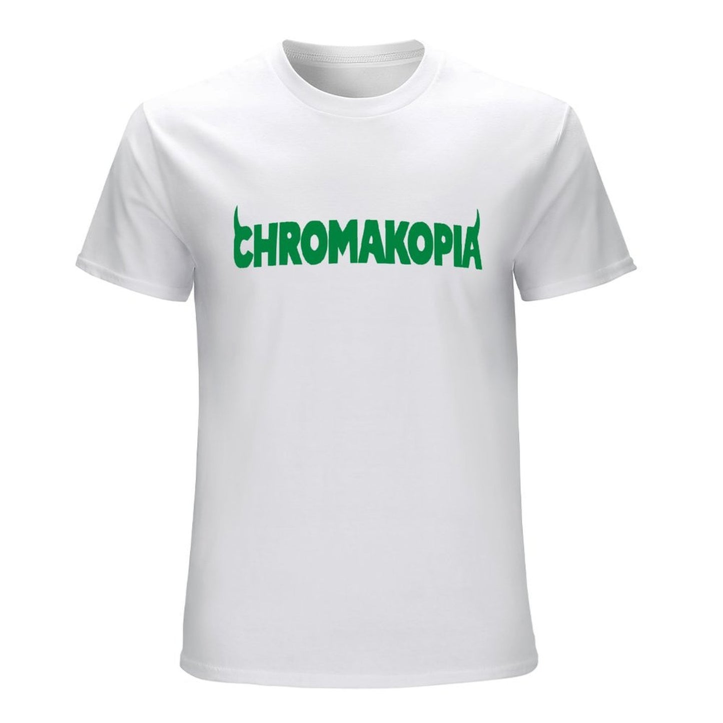 Inkmay Casual Cotton T-shirt Solid Green Background No Pattern Prints Unisex T-shirt