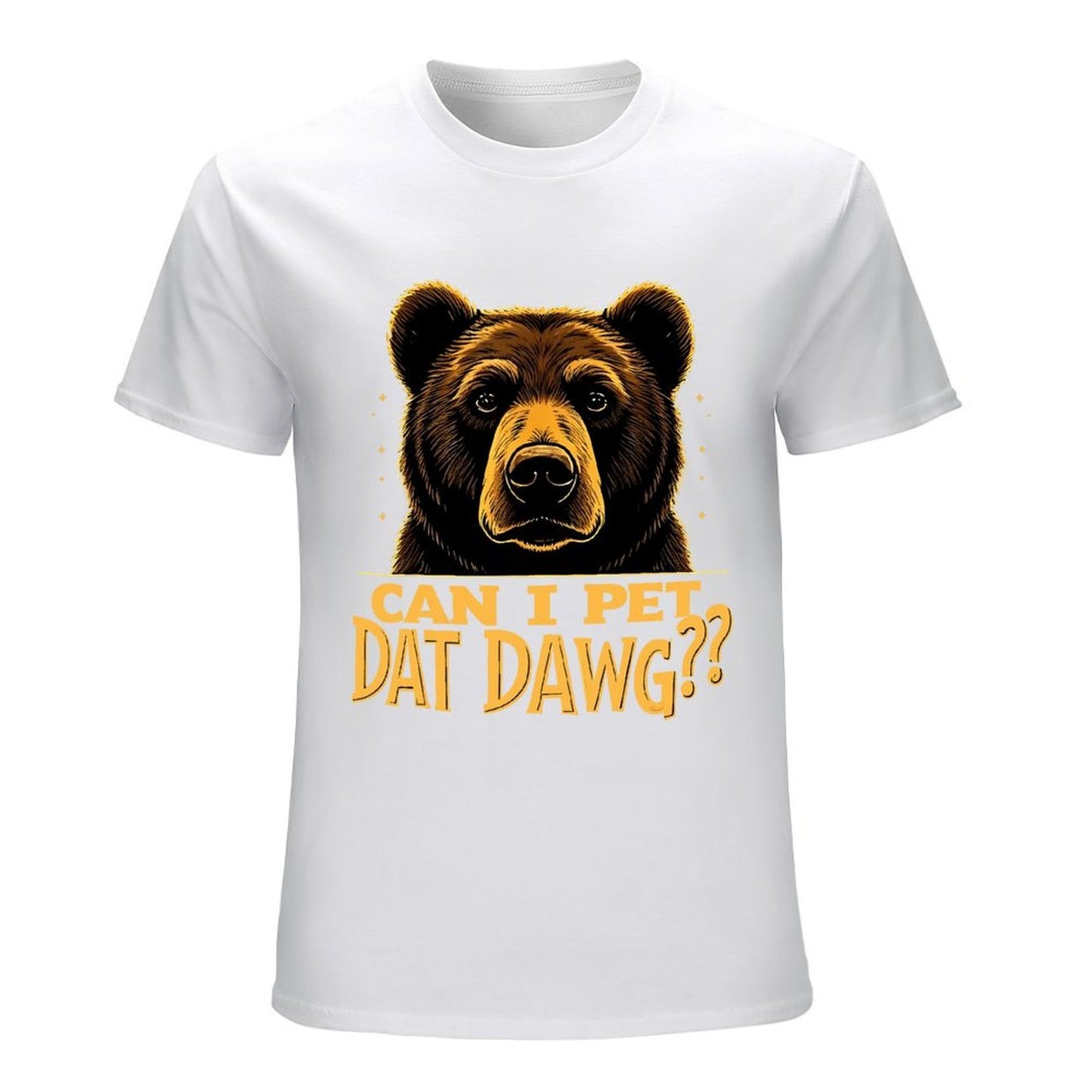 Inkmay Casual Cotton T-shirt Bold Brown Bear With Text Design Unisex T-shirtSoftFeel Oversized T-Shirt
