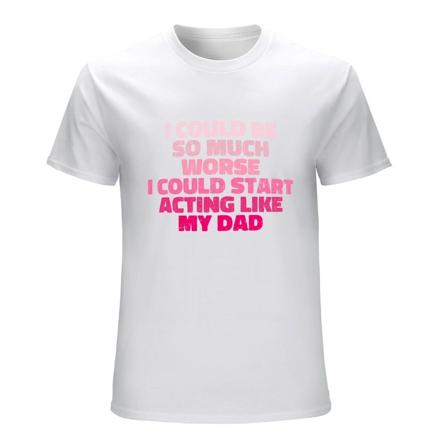 Inkmay Casual Cotton T-shirt Abstract Pink Layers Form Unique Design Unisex T-shirtLooseFit Performance T-Shirt