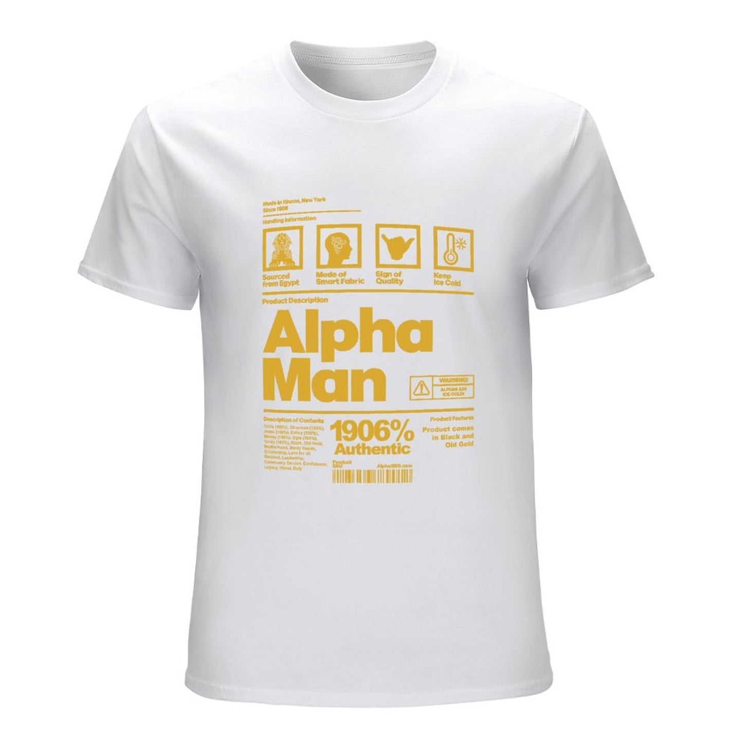 Inkmay Casual Cotton T-shirt Abstract Geometric Shapes On Yellow Background Unisex T-shirtUltra Durable Premium T-Shirt