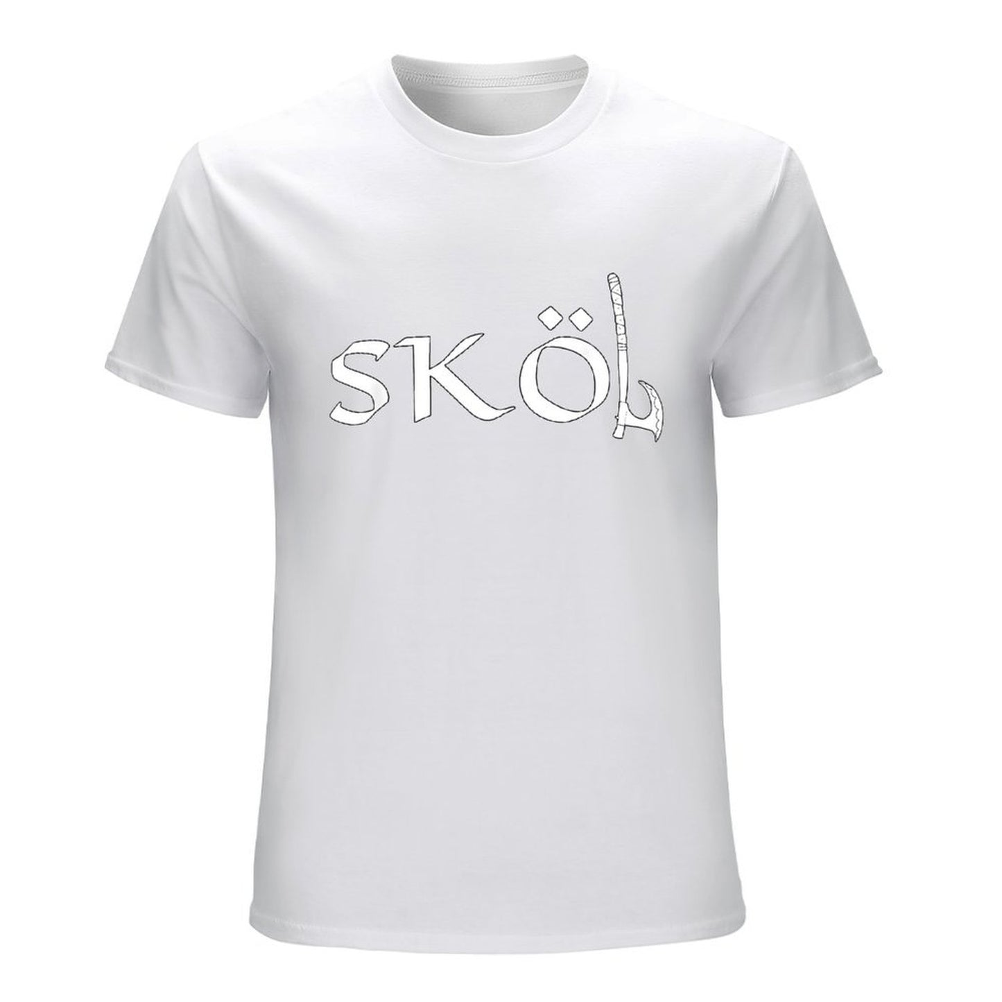Inkmay Casual Cotton T-shirt Sköl Logo Features Unique Lettering Design Unisex T-shirtRegularFit SoftWear T-Shirt