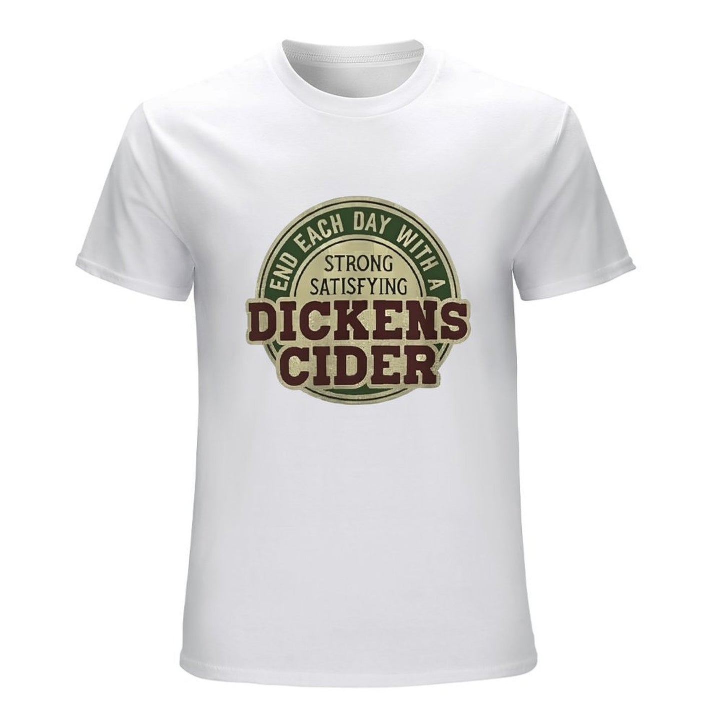 Inkmay Casual Cotton T-shirt End Each Day With Dickens Cider Unisex T-shirtHigh-Quality ClassicLine T-Shirt