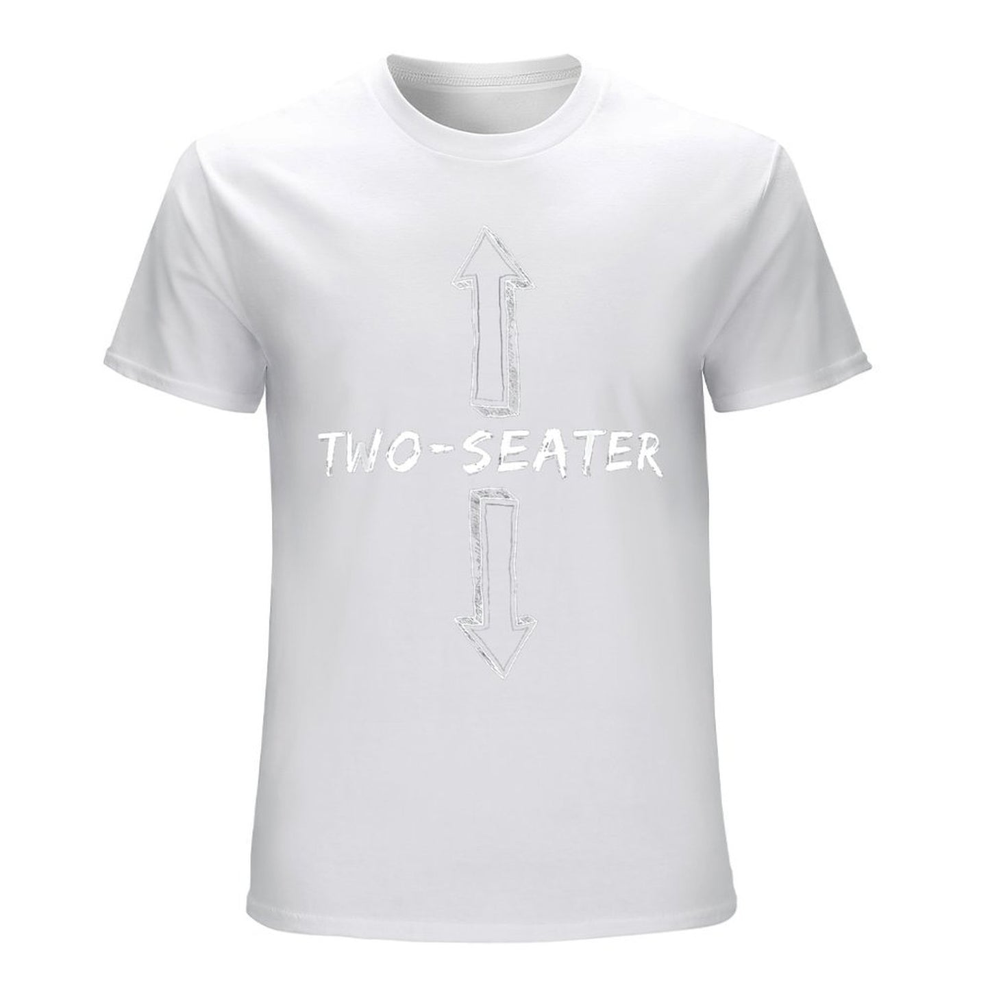 Inkmay Casual Cotton T-shirt Two Seater Arrows On Gray Background Unisex T-shirtClassicStyle Printed T-Shirt