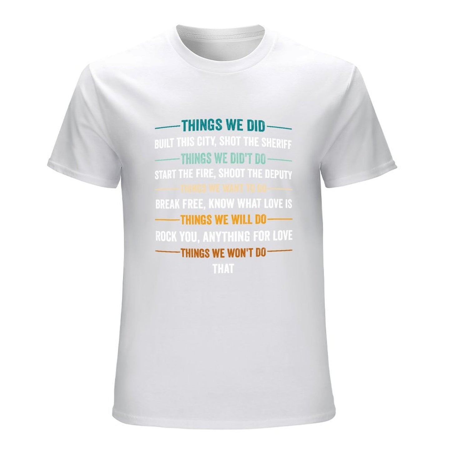 Inkmay Casual Cotton T-shirt Abstract Horizontal Stripes With Torn Edges Unisex T-shirtClassic Comfort T-Shirt